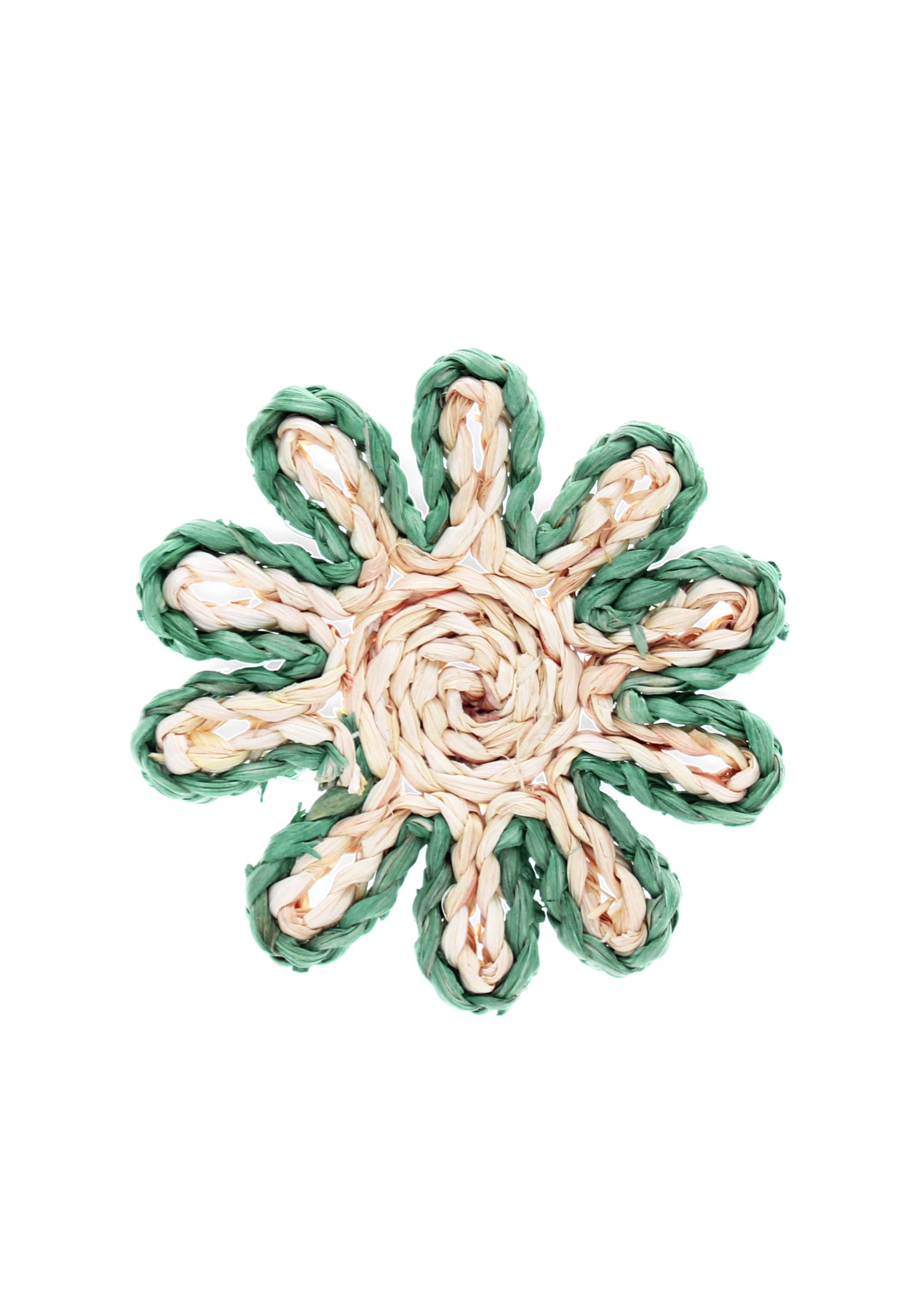 TRULY LIFESTYLE HUSK COASTER WITH BLUE STITCHING ON WHITE BACKGROUND