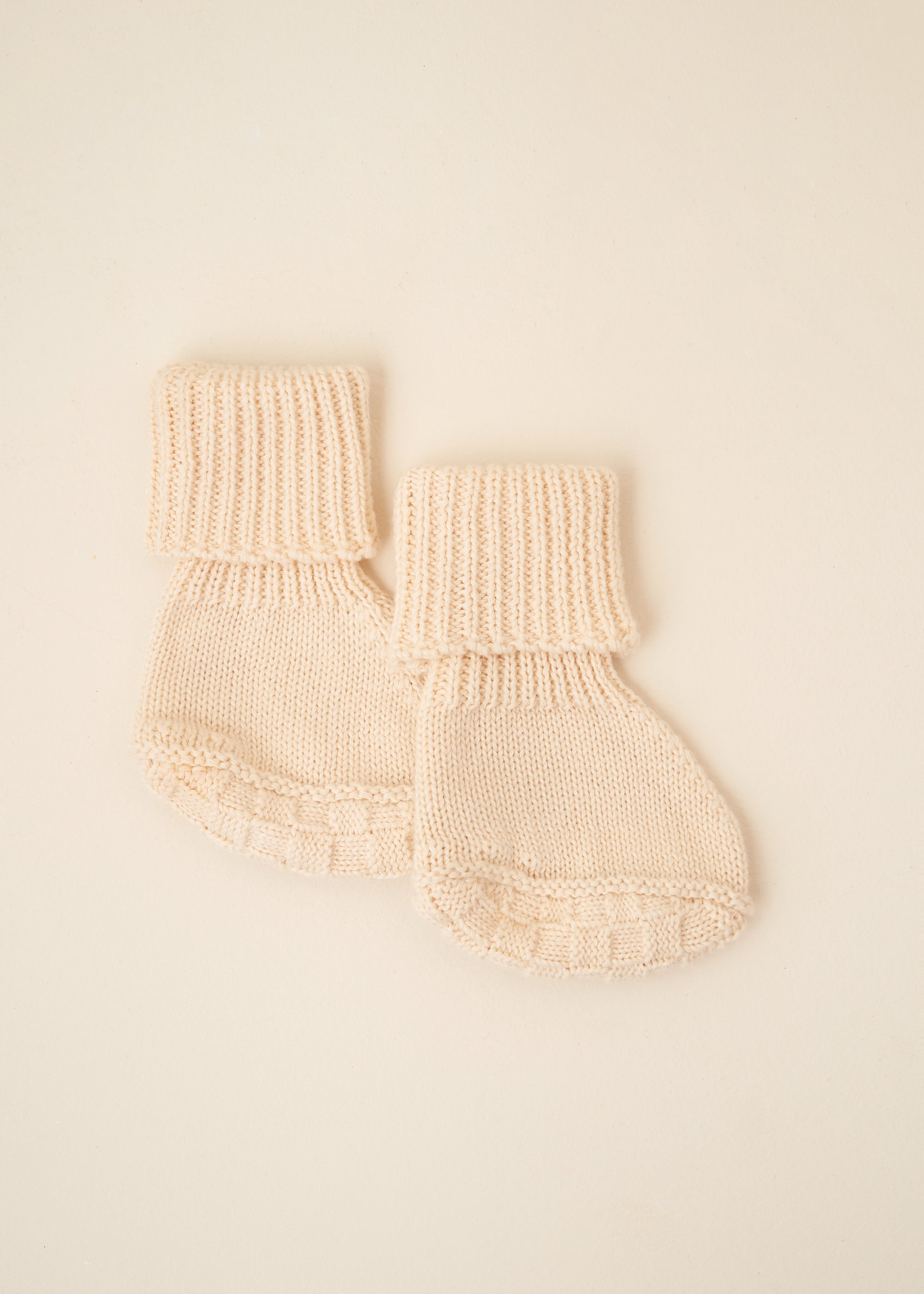 Oat Knitted Baby Booties