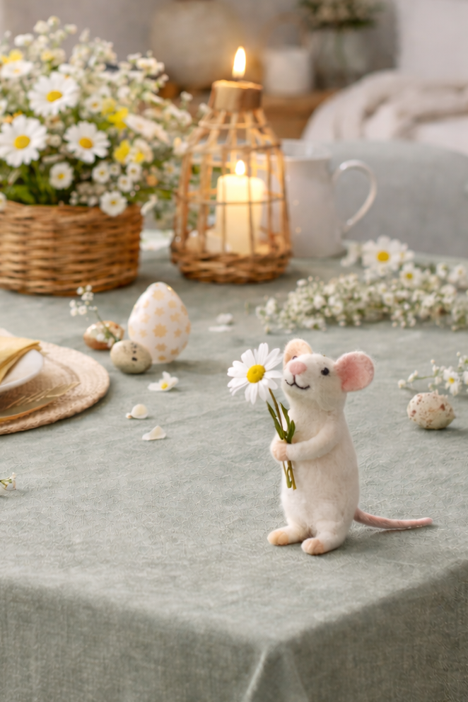 DAISIES FELT MOUSE DECORATION