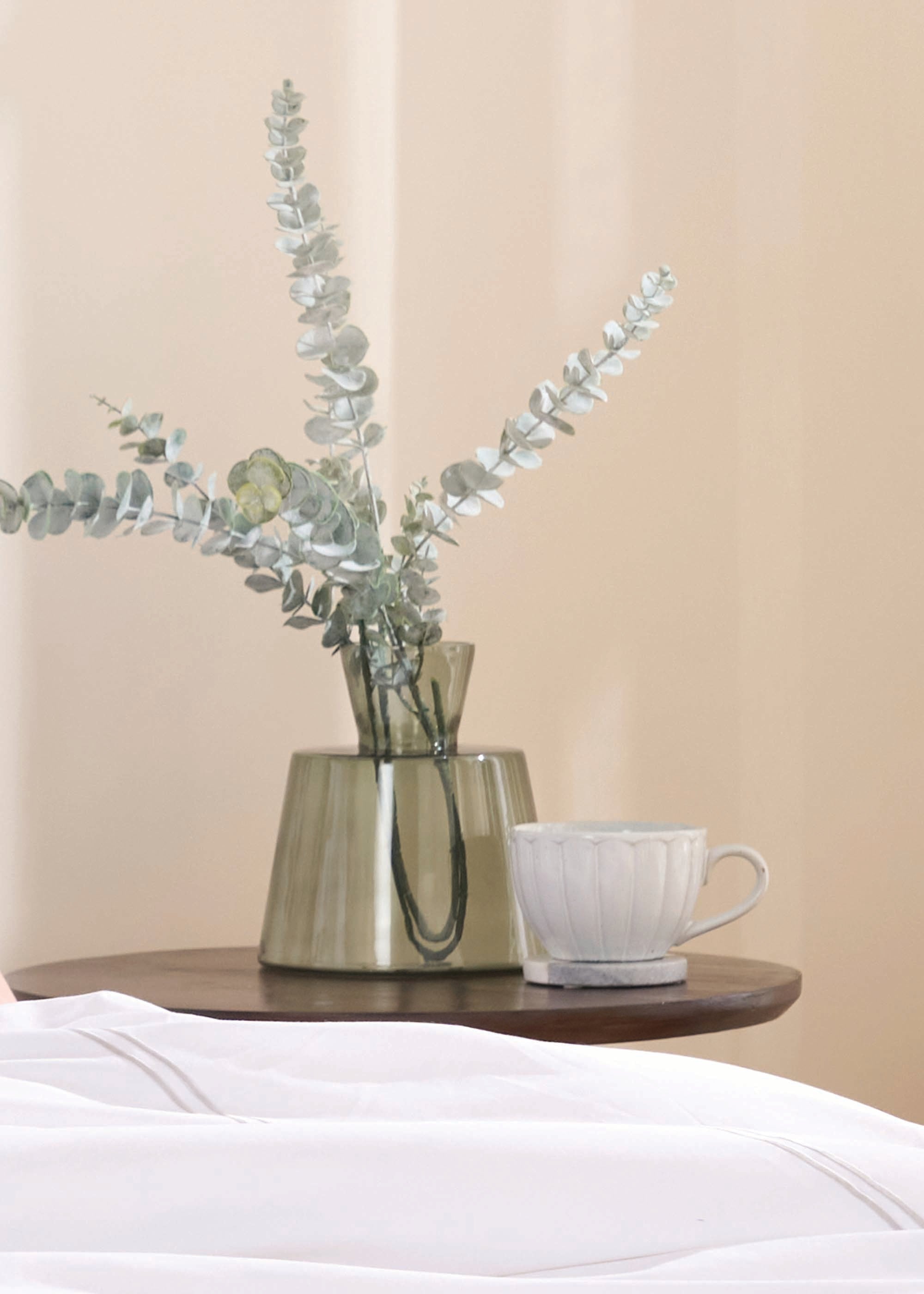 Faux Blue Eucalyptus Spray Stem IN VASE