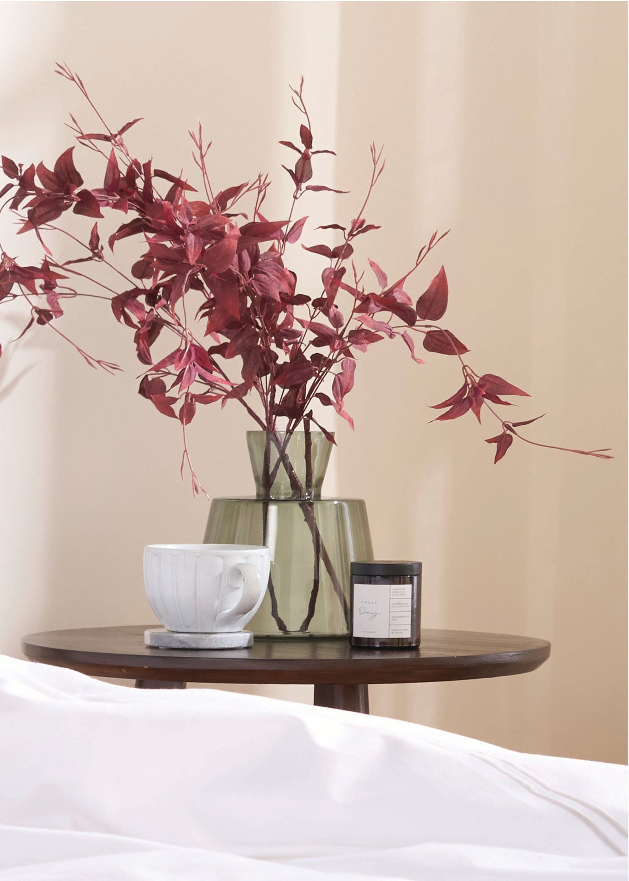 Faux Burgundy Leaf Stem