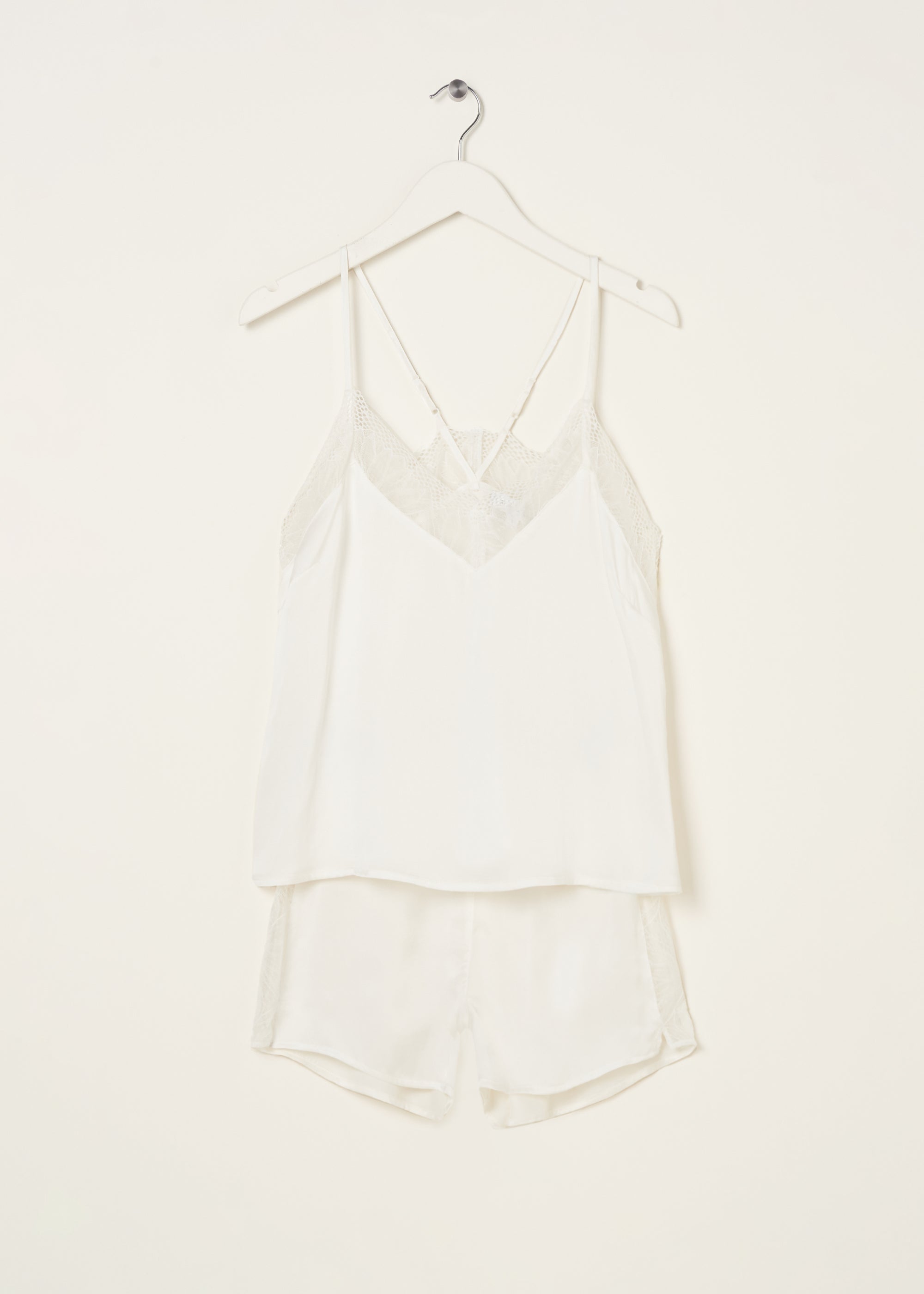 Truly Lifestyle White Silk Pyjamas.On Hanger