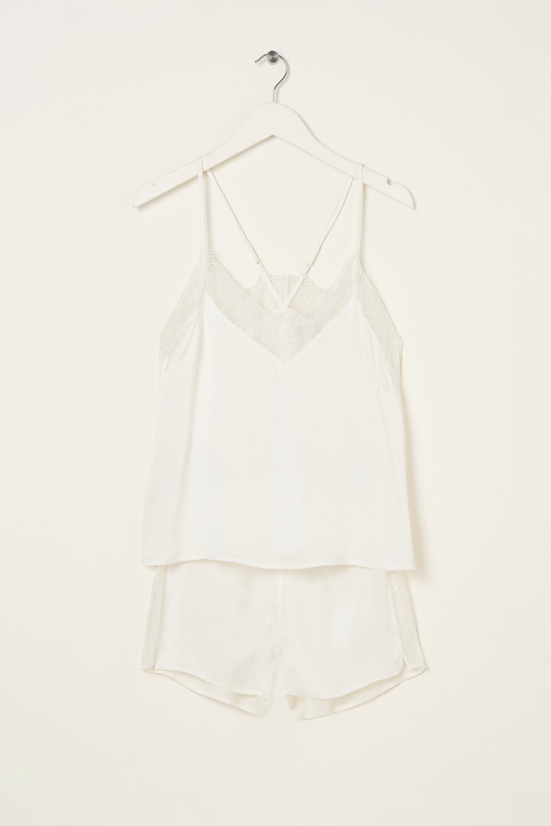Truly Lifestyle White Silk Pyjamas.On Hanger