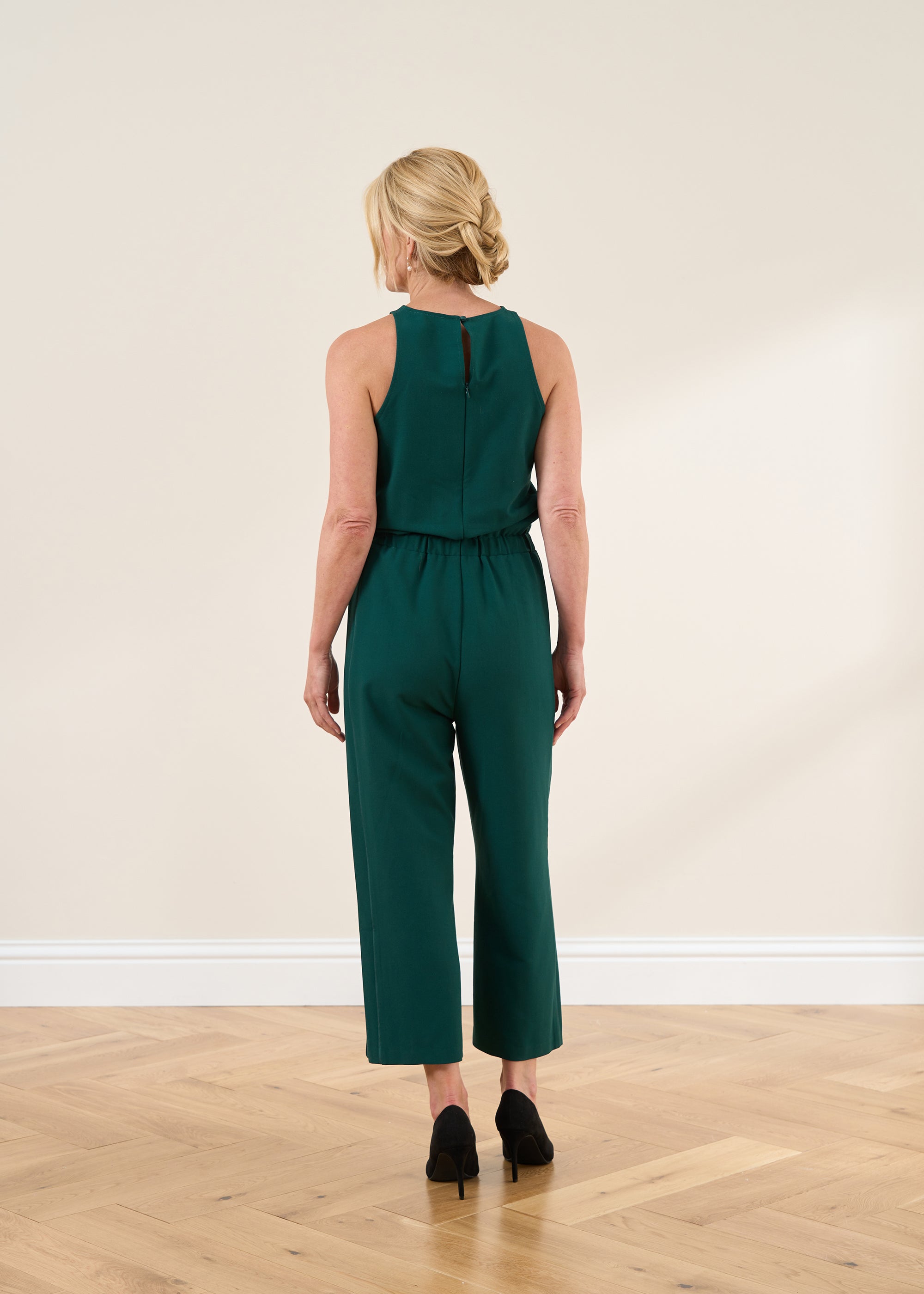 Teal Round Neck Jumpsuit