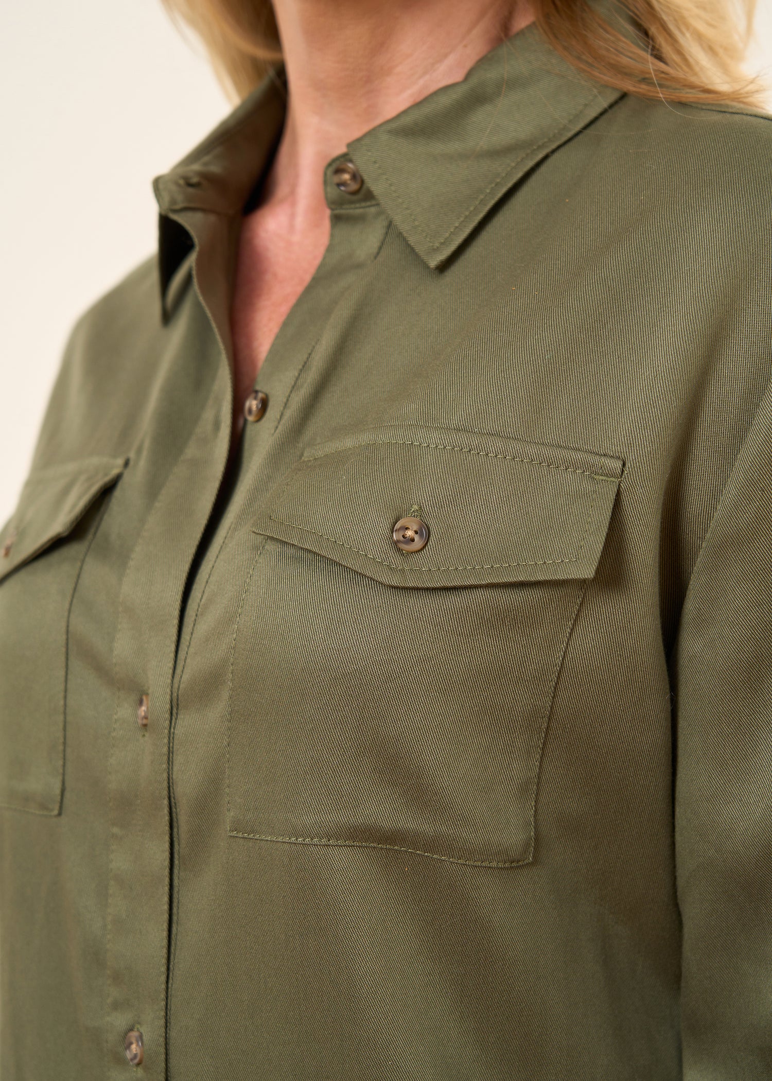 Khaki Shirt Dress