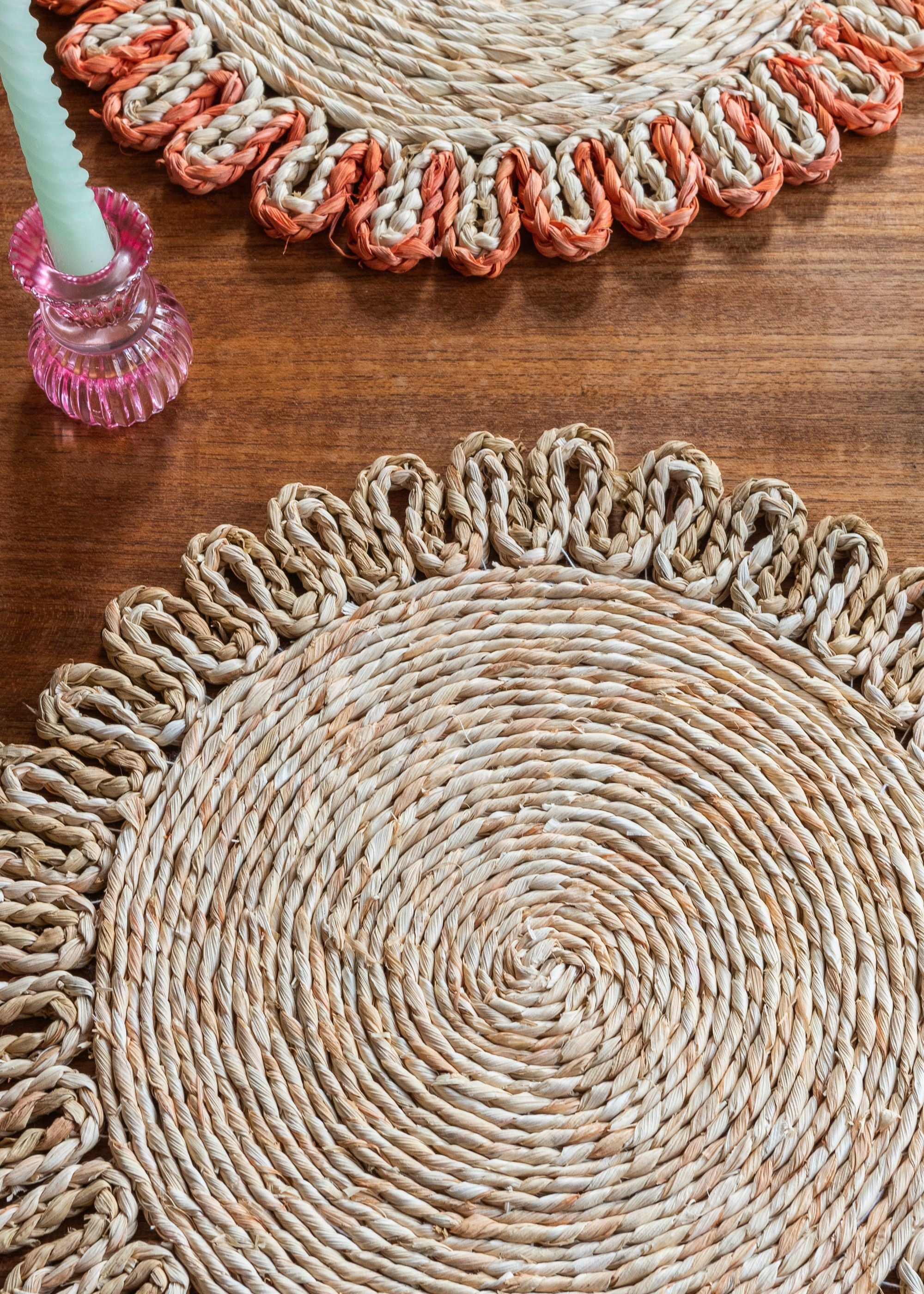 TRULY LIFESTYLE NATURAL COLOURED HUSK PLACEMAT ON TABLE