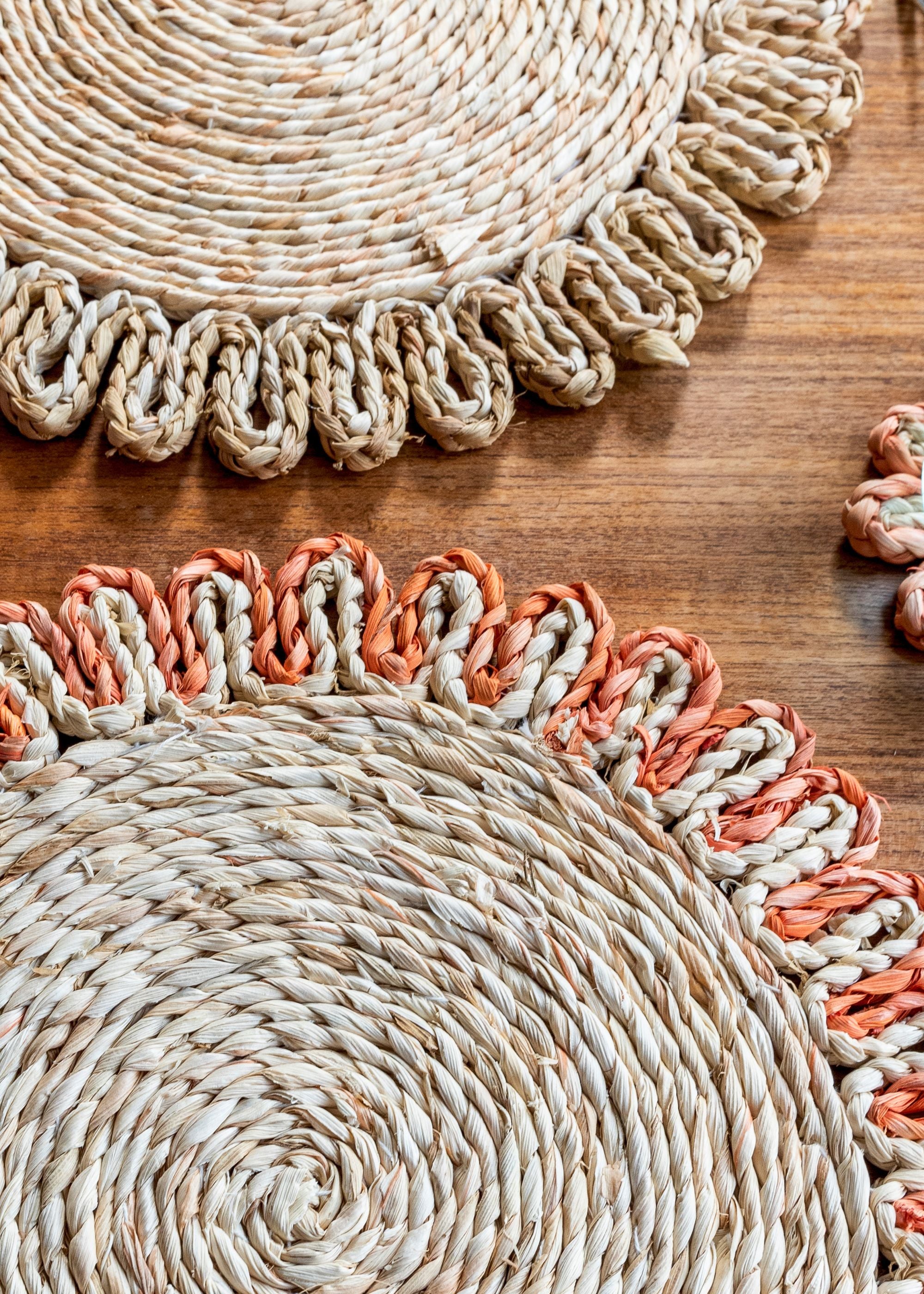 TRULY LIFESTYLE ORANGE HUSK PLACEMAT ON TABLE