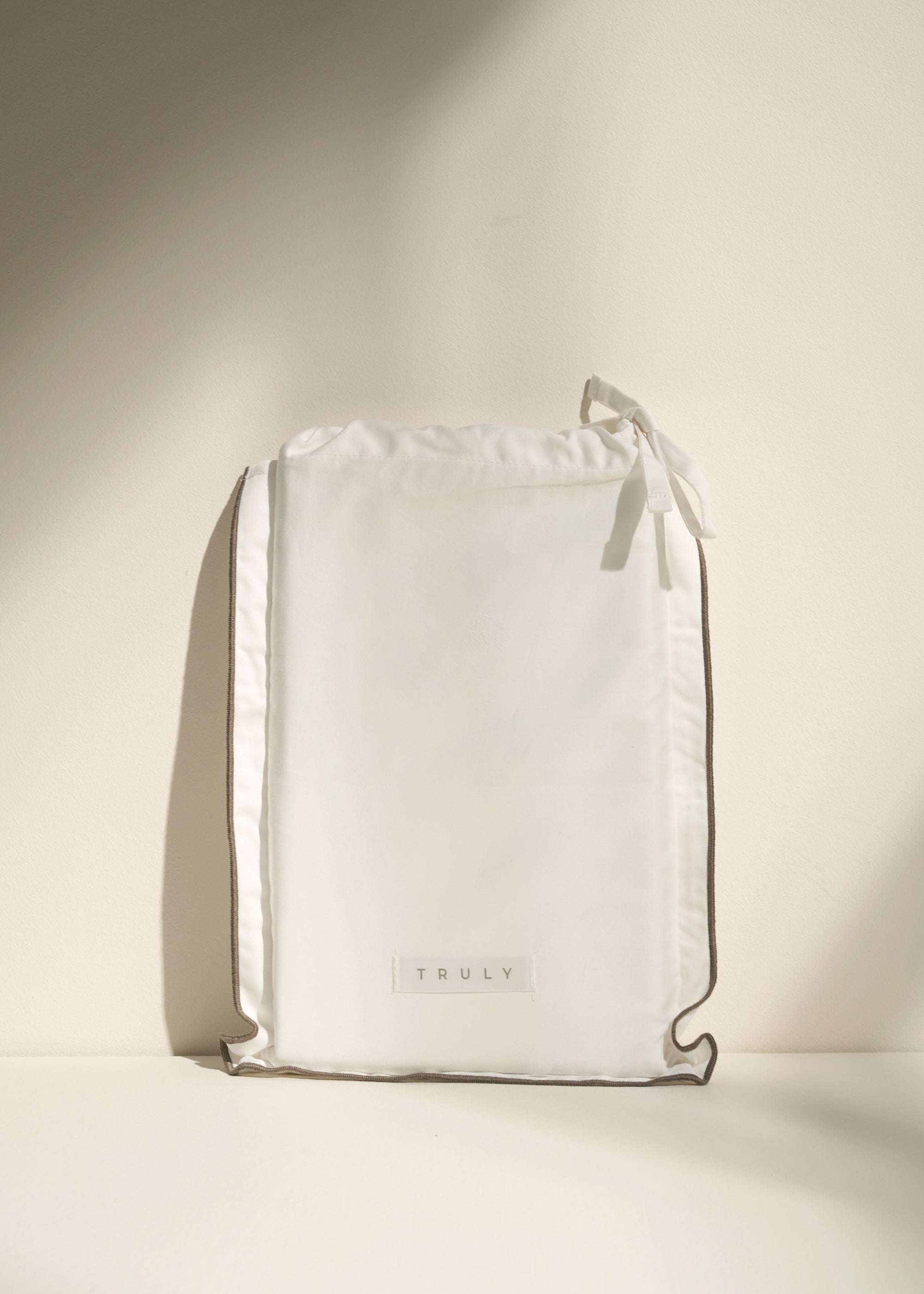 TRULY LIFESTYLE WHITE EMBROIDERED EDGE PILLOWCASES IN BAG