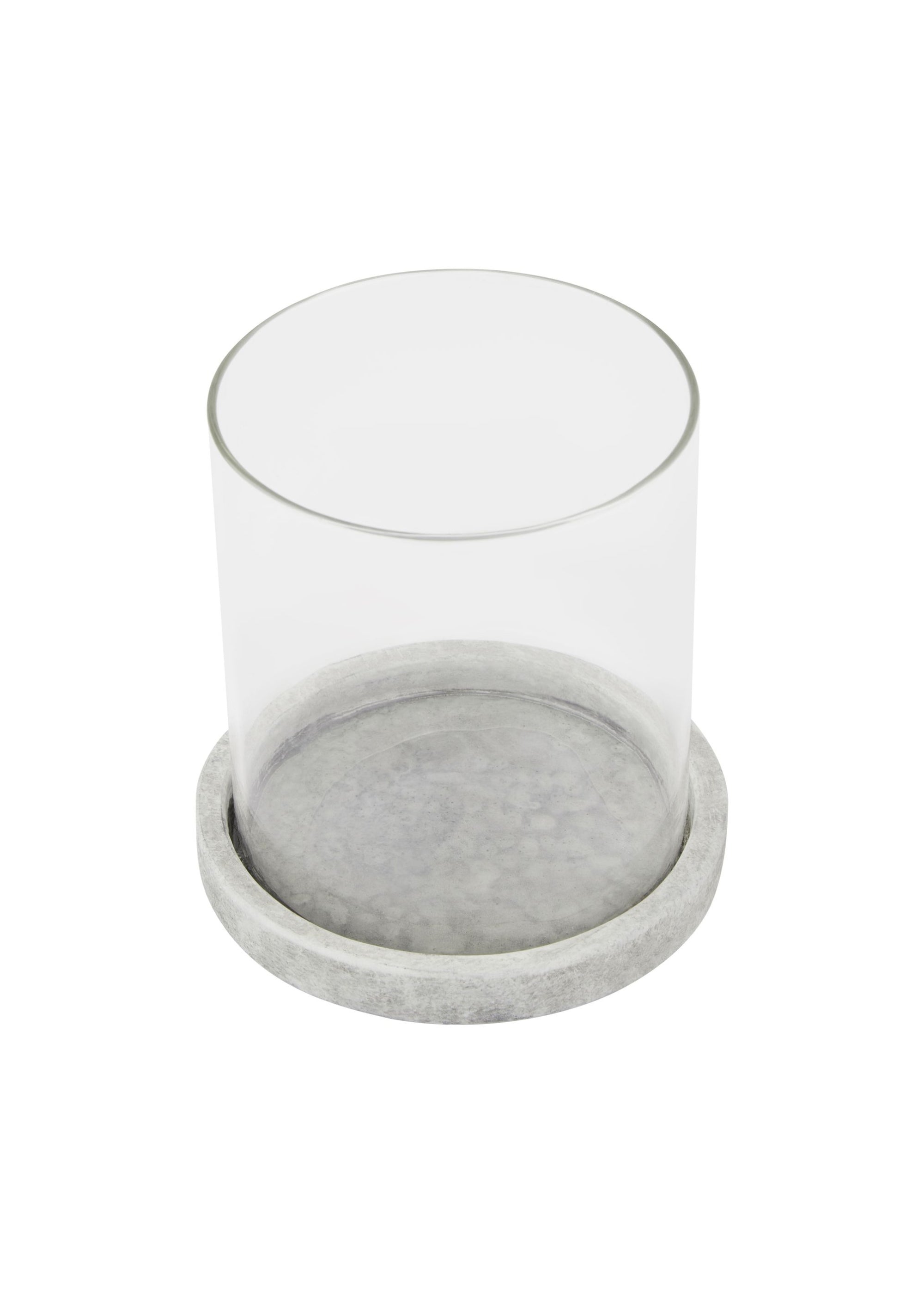 TRULY LARGE STONE GLASS HURRICANE LANTERN PACK SHOT