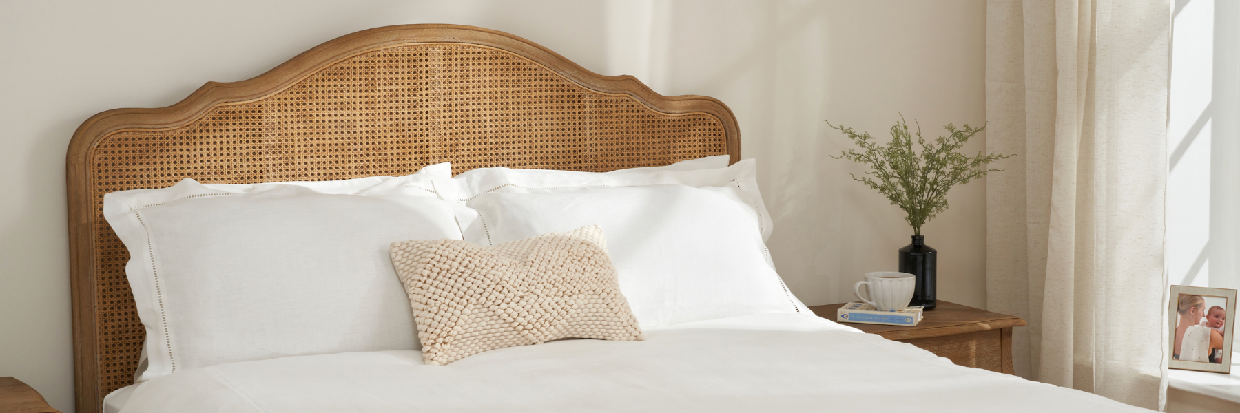 Truly Lifestyle White Linen Bedding On Bed