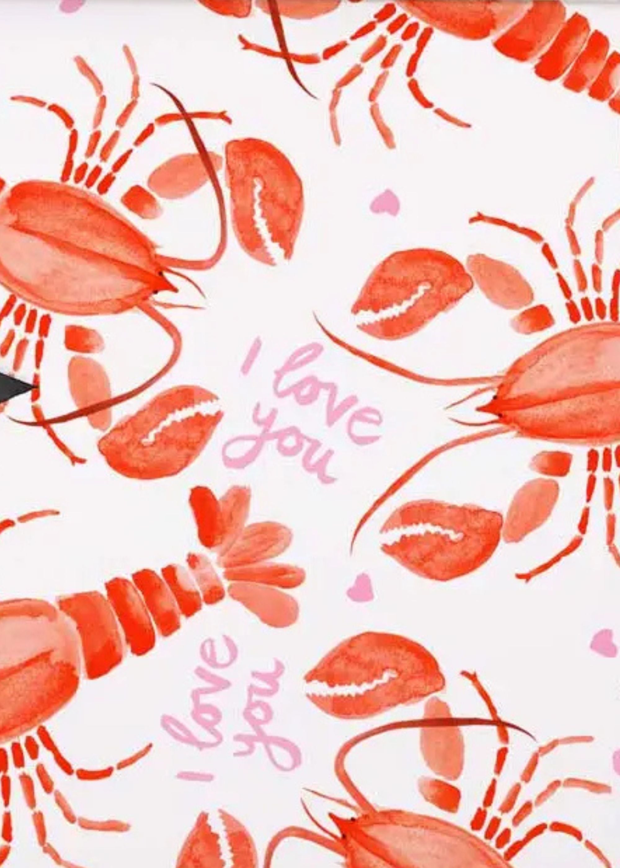 Truly Lifestyle Your My Lobster Wrapping Paper Close Up