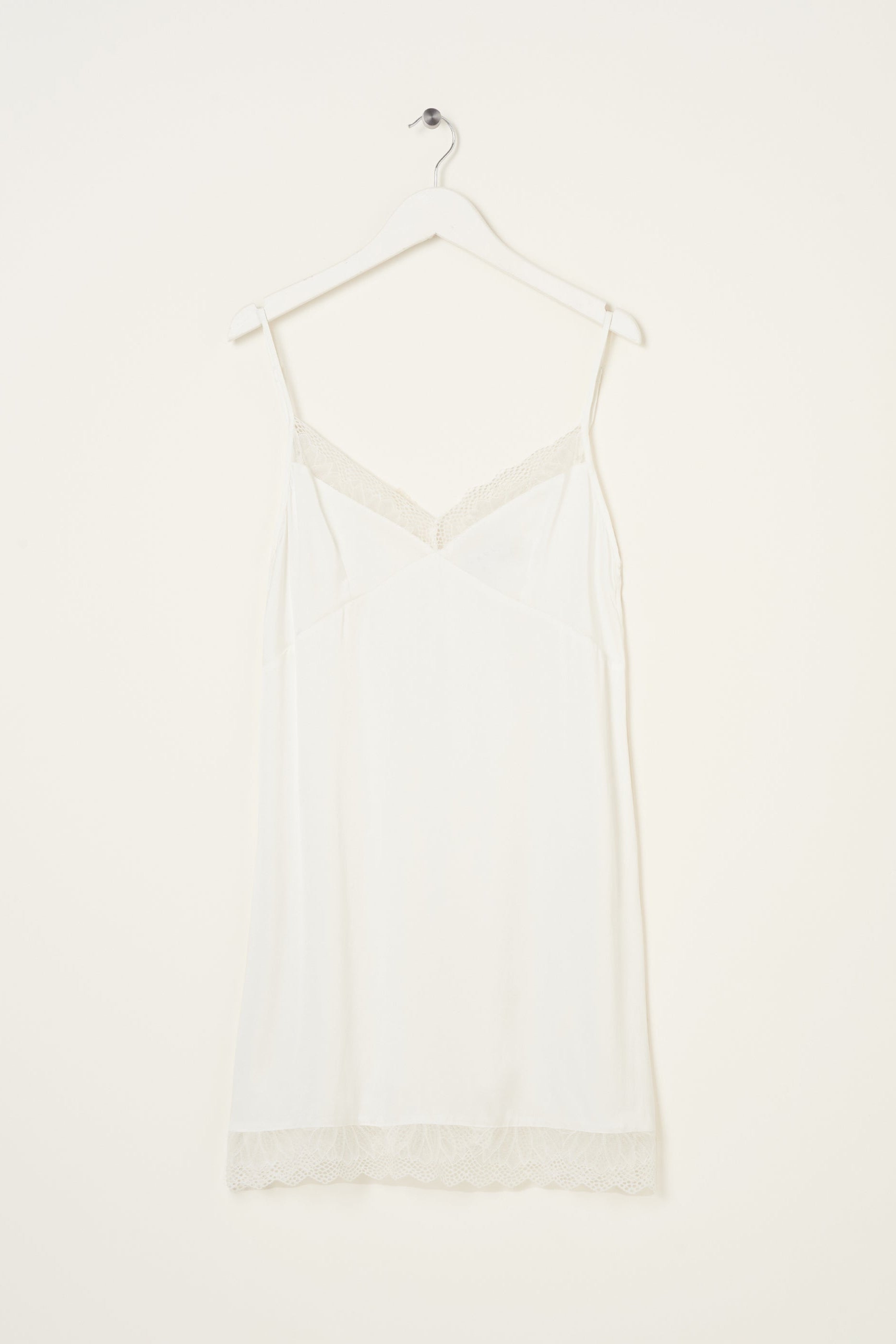 Truly Lifestyle White Silk Womens Nightdress On Hanger