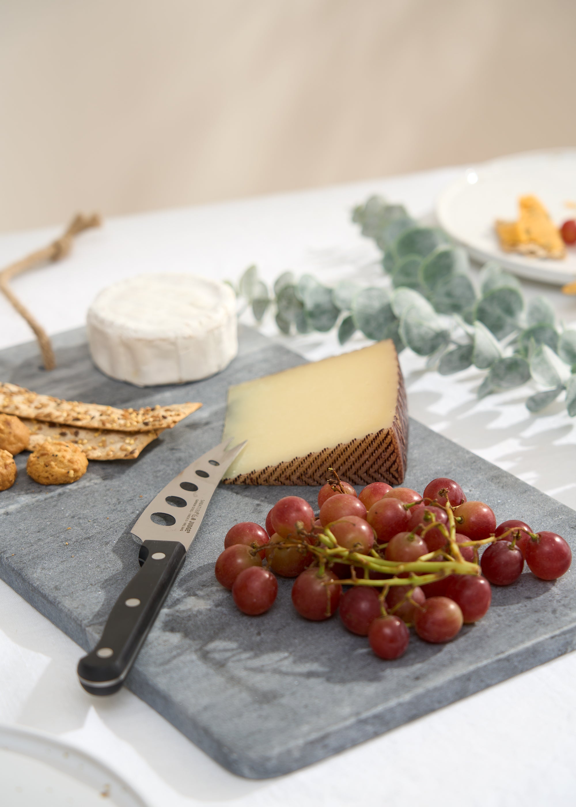Truly Lifestyle Grey Marble Boards With Cheese And Grapes