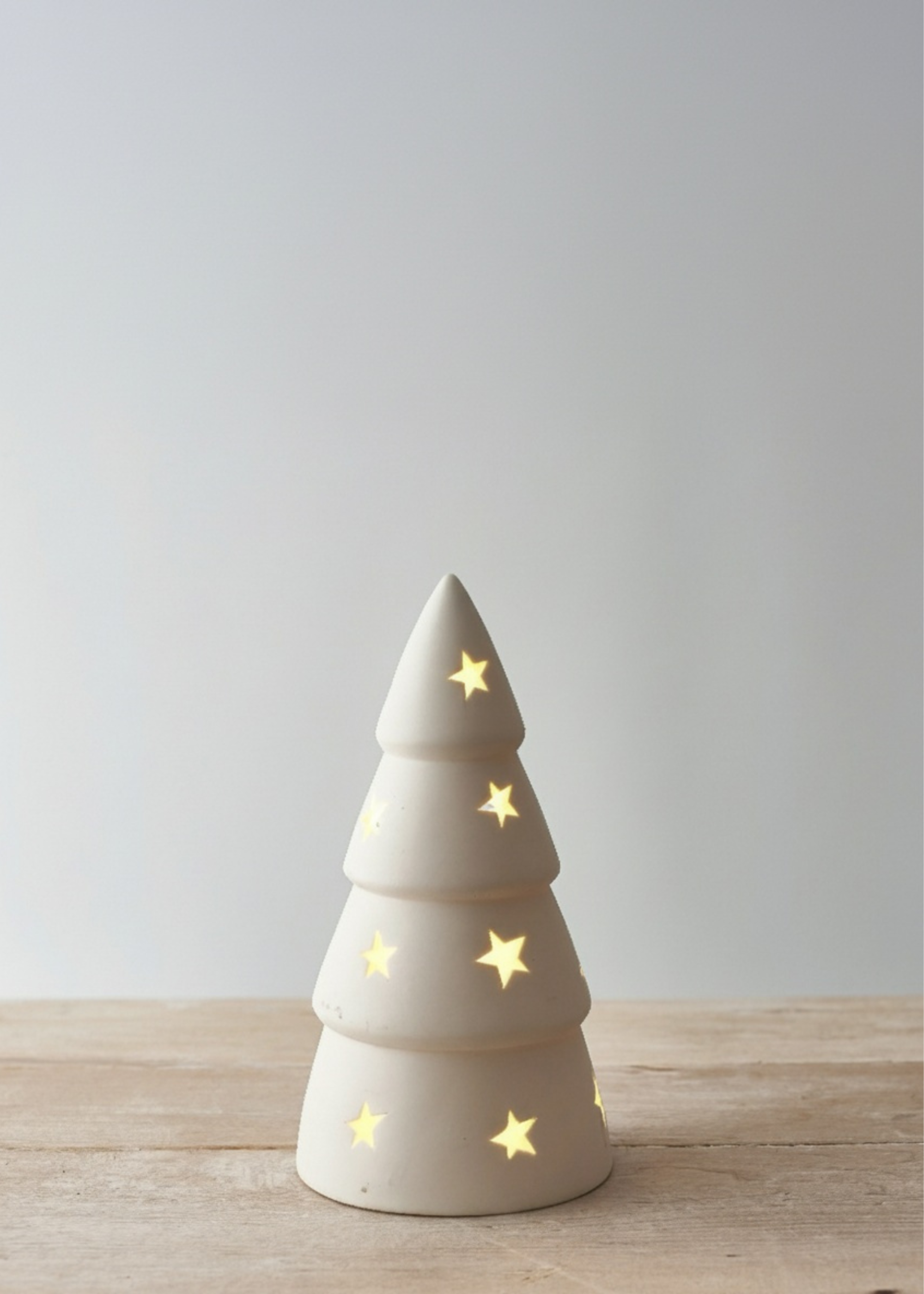 Truly Lifestyle White Ceramic LED Tall Christmas Tree