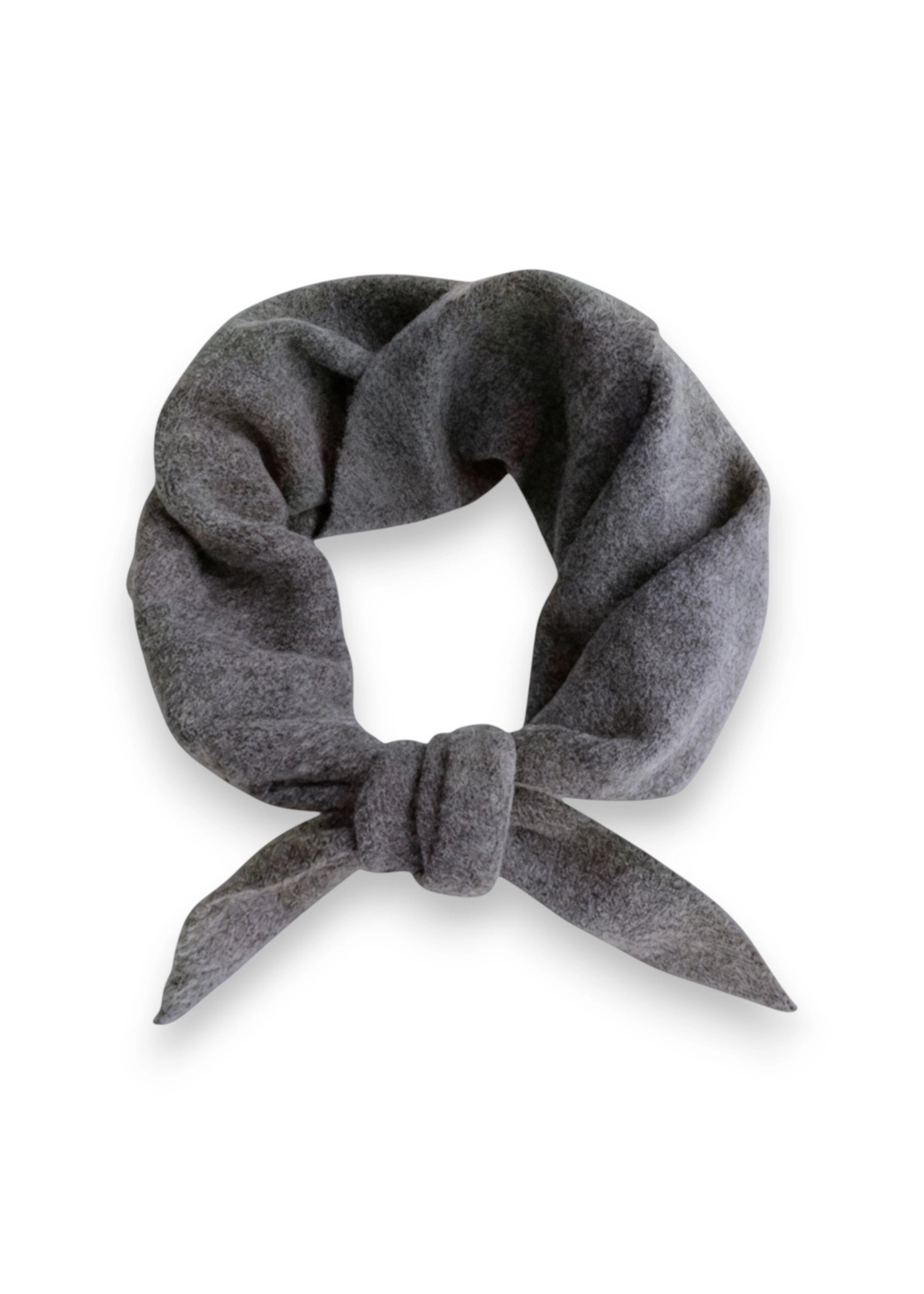DARK GREY WOOL BLEND TRIANGLE NECK SCARF