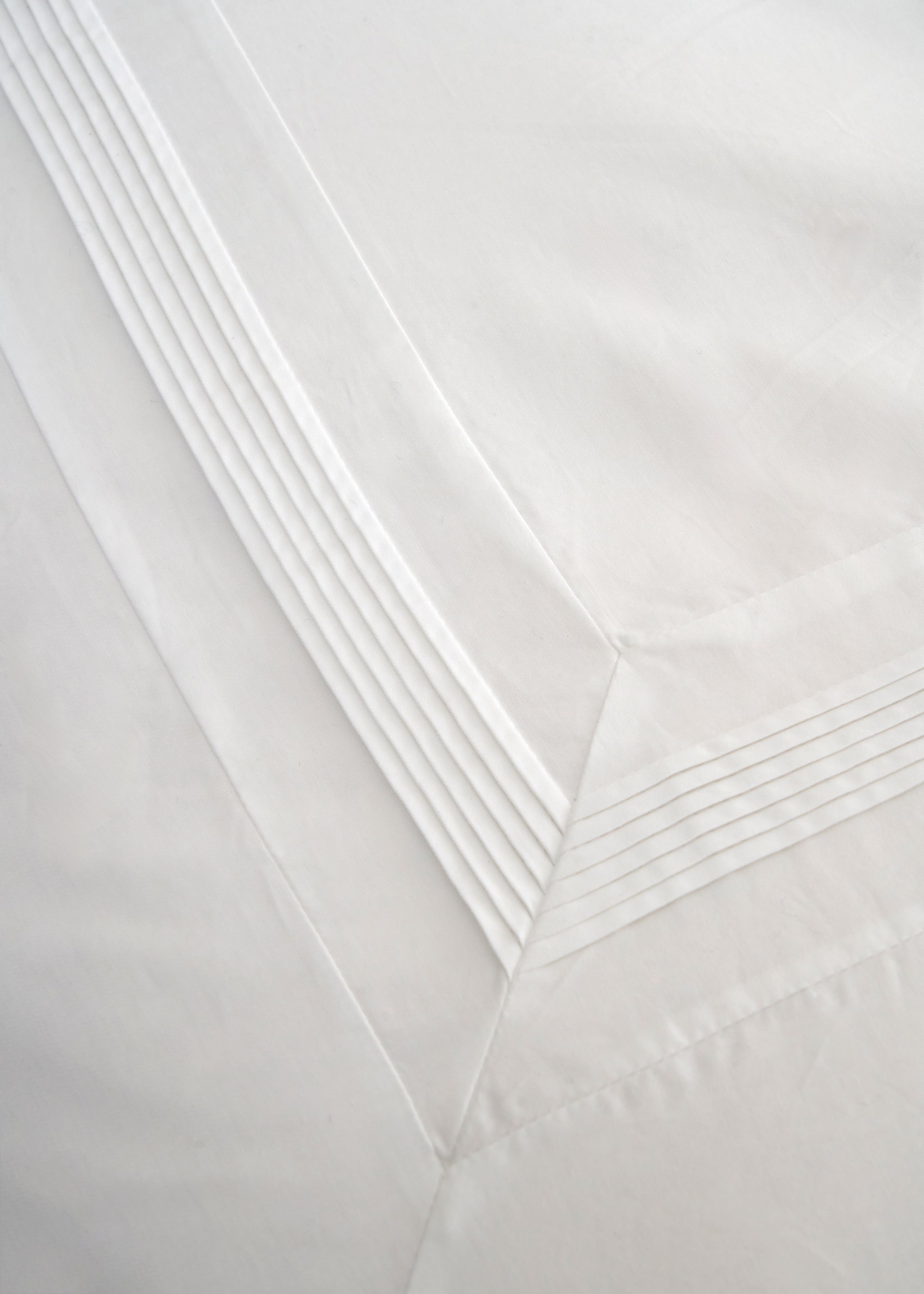 White Micro Pleat Cotton Duvet Cover