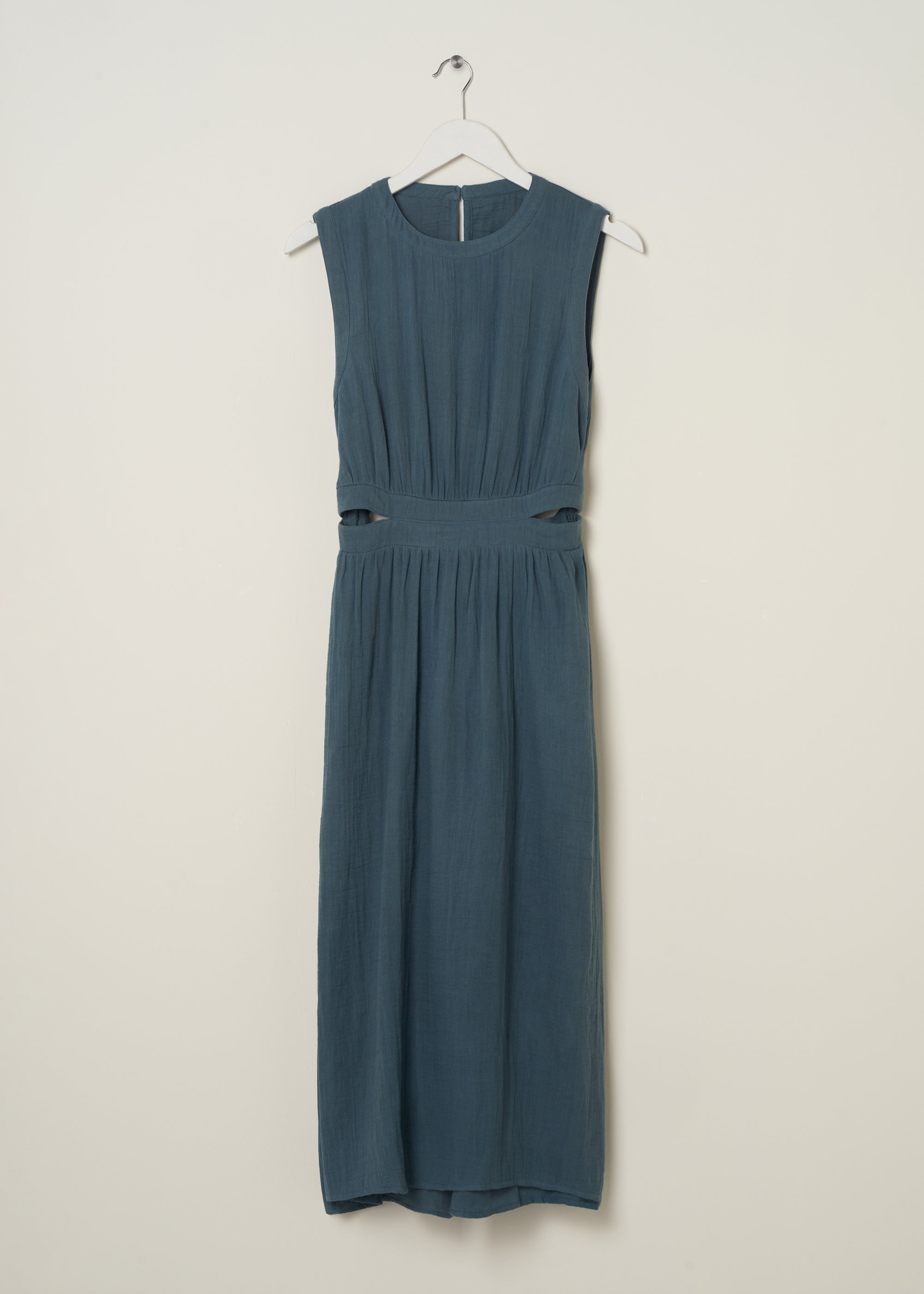 TRULY LIFESTYLE WOMENS BLUE CHEESECLOTH MIDI DRESS ON HANGER