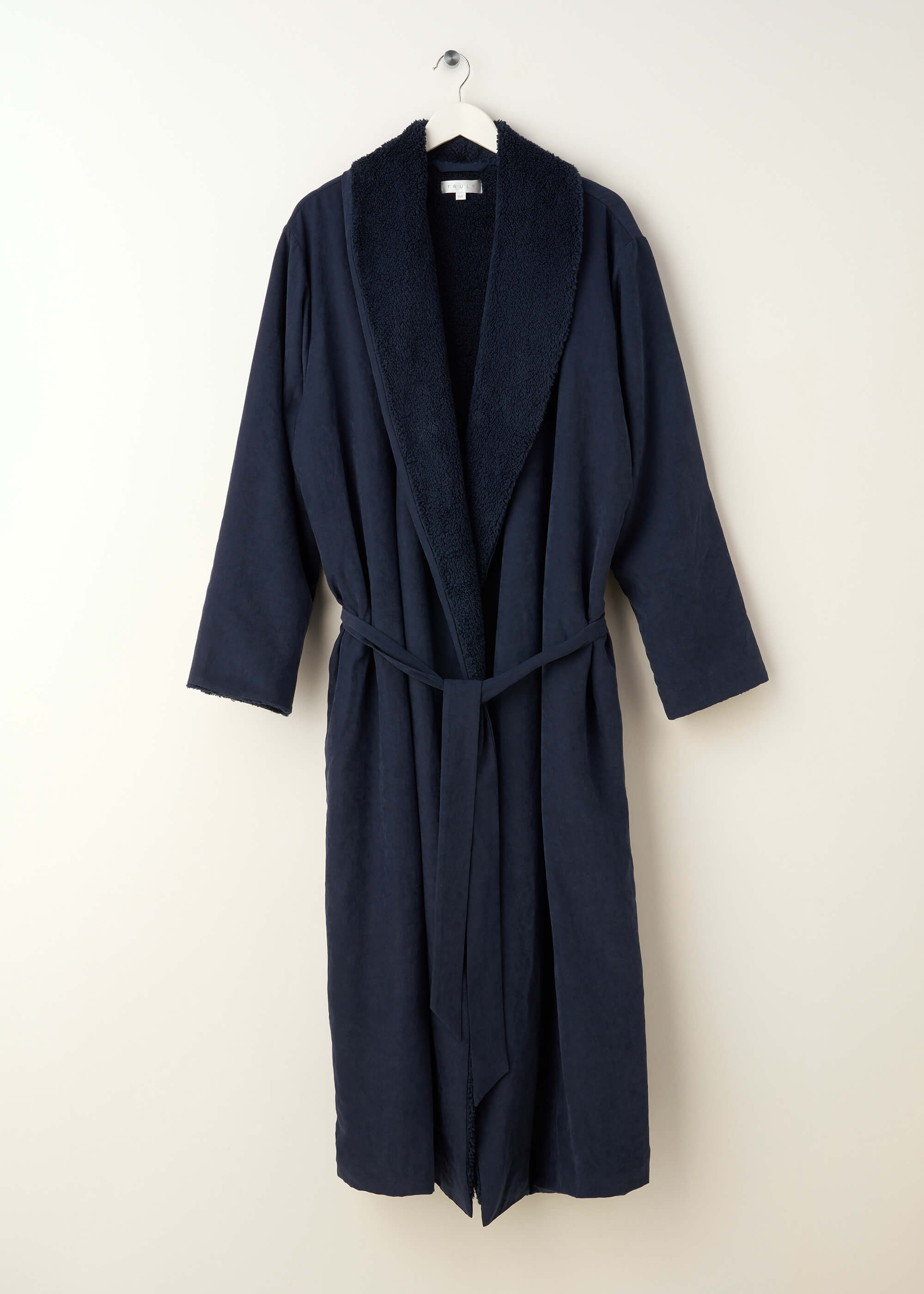 mens navy blue dressing gown Merino Wool Men's Nightgown