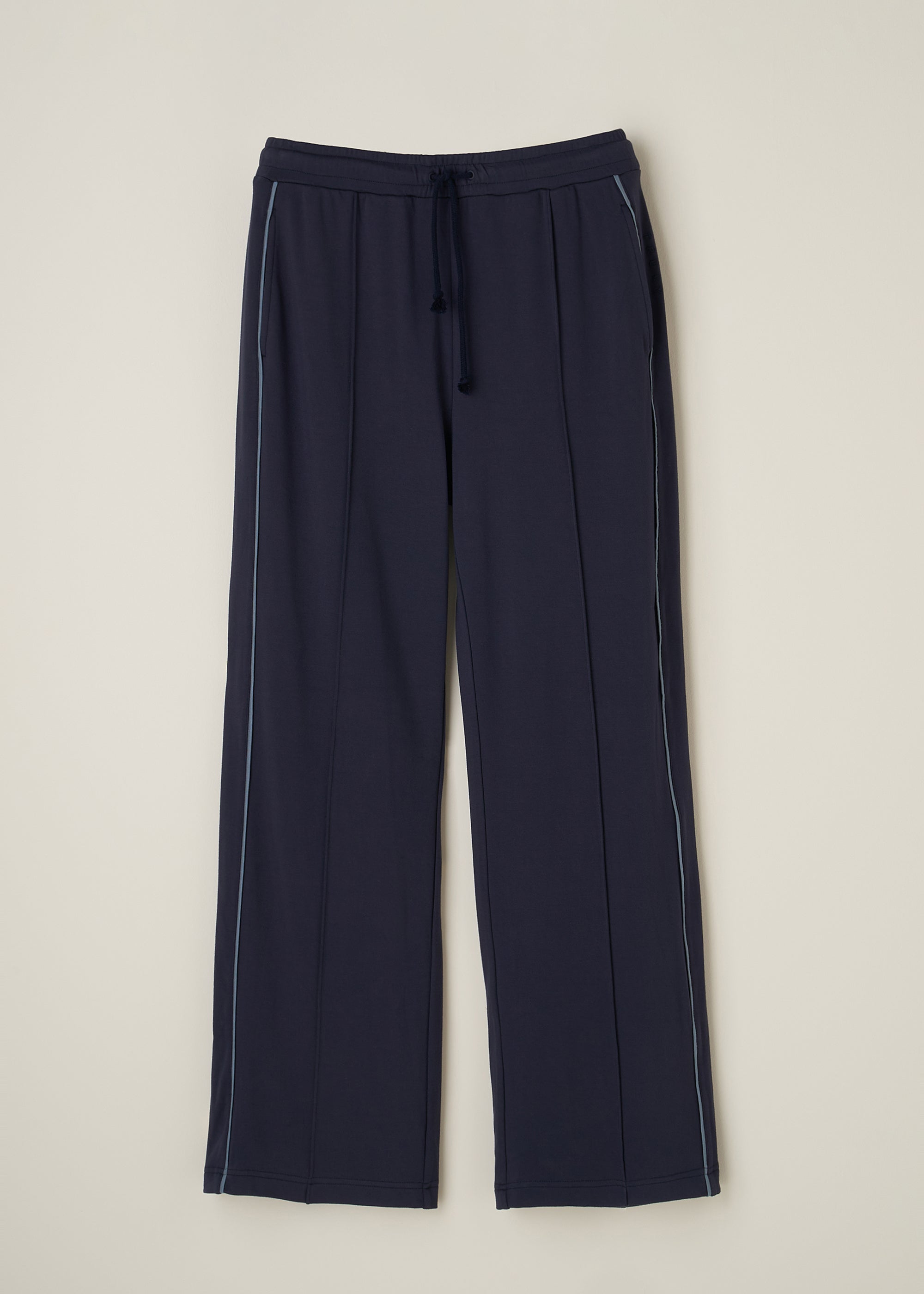 NAVY BLUE BAMBOO WIDE LEGGED JOGGING BOTTOM | TRULY LIFESTYLE