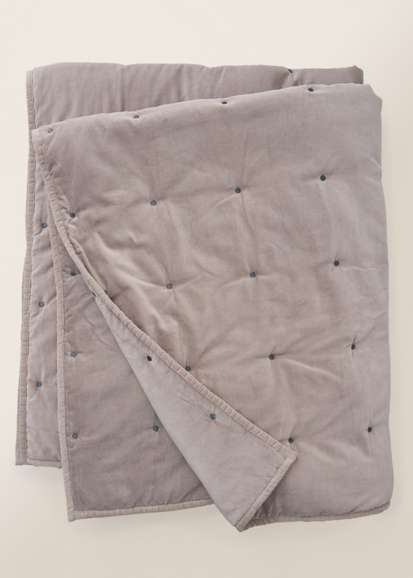 TRULY LIFESTYLE GREY QUILTED EIDERDOWN FOLDED