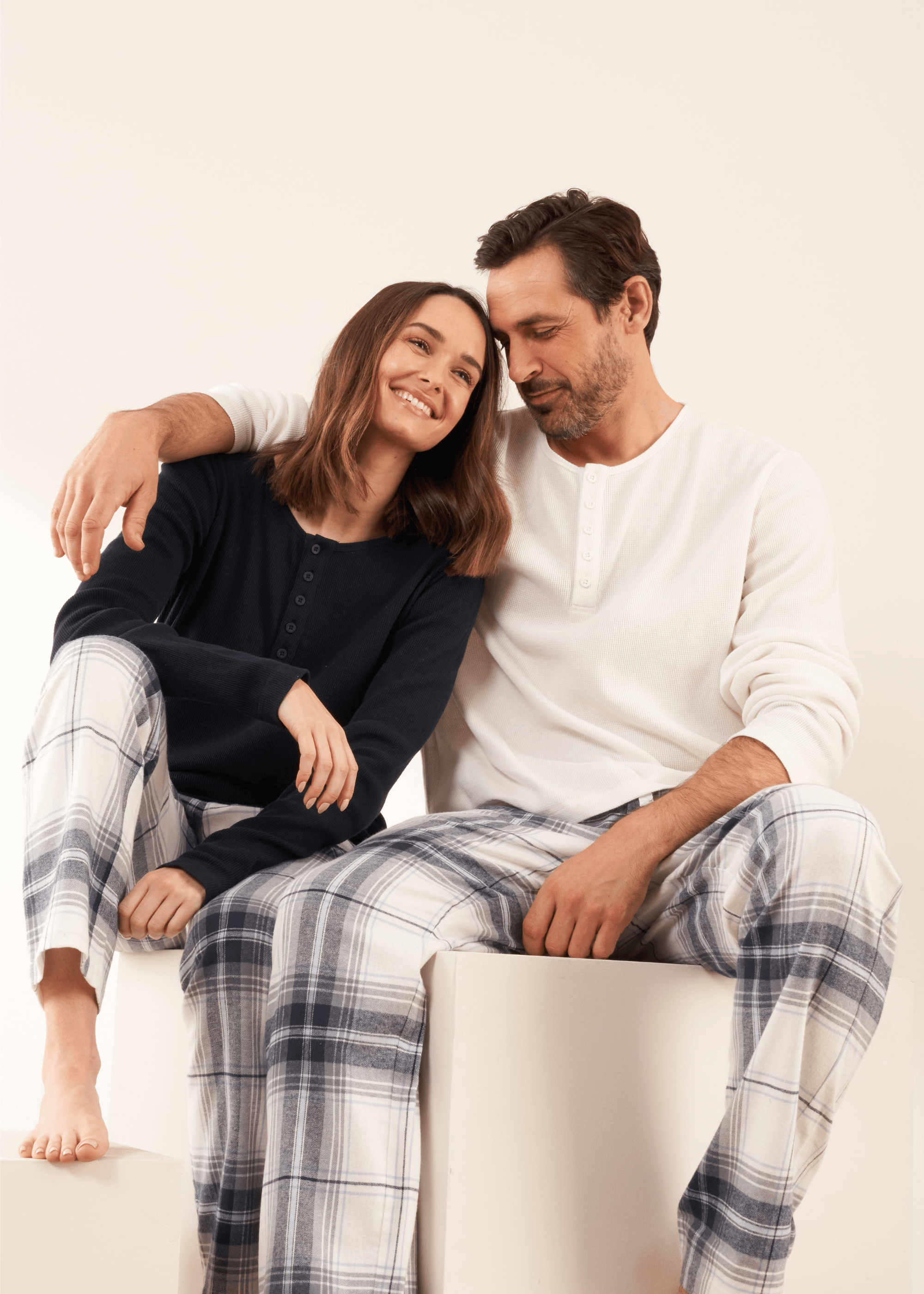 Kensington Unisex Pyjamas On Male And Female Model | Truly Lifestyle