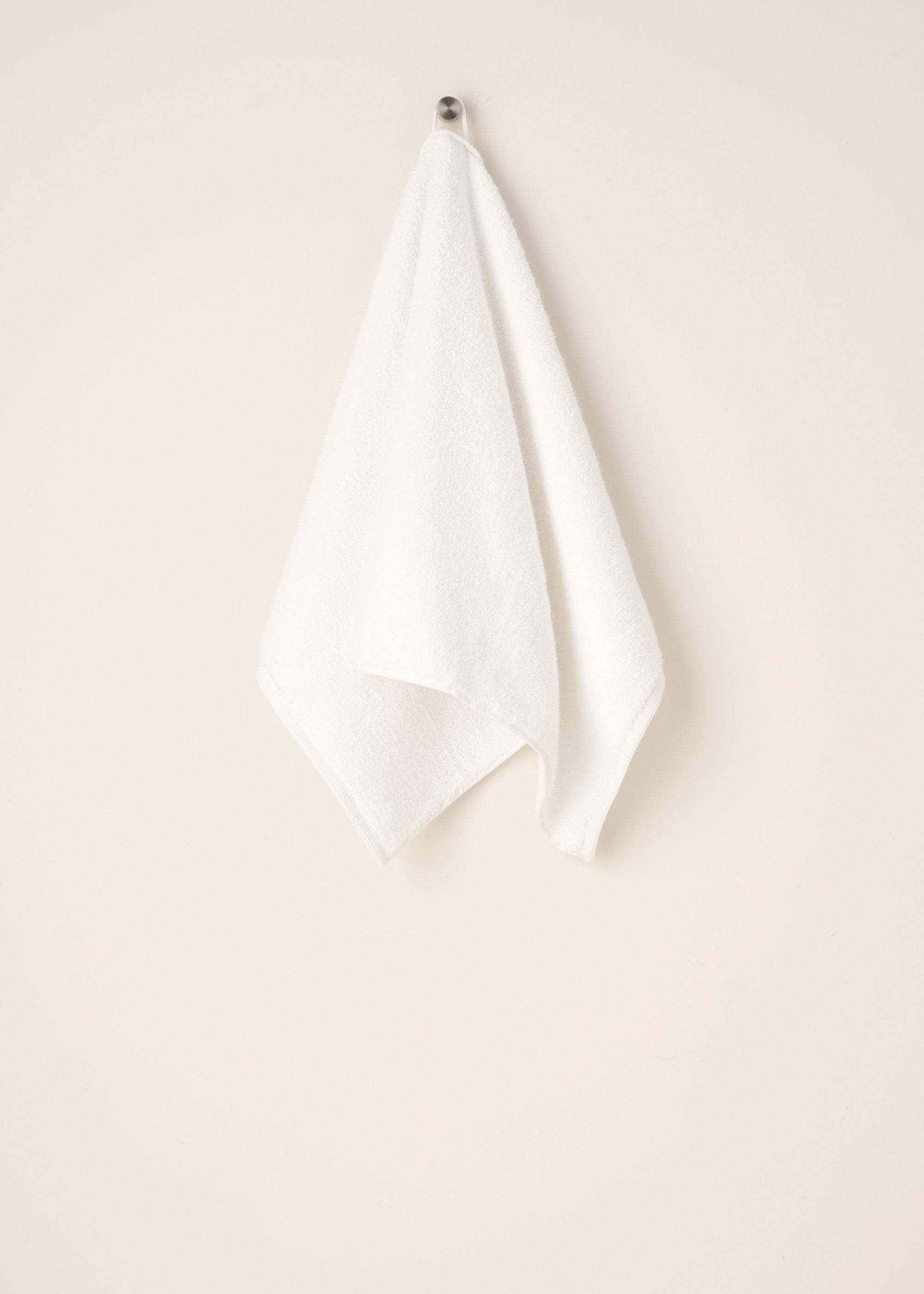White Turkish Cotton Hand Towel Hanging Up | Truly Lifestyle