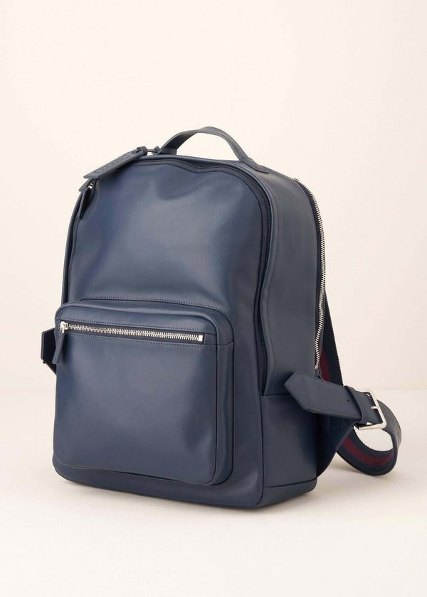 Navy blue Leather Backpack | Truly Lifestyle