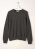Mens Dark Grey Cashmere Crew Neck Jumper On Hanger | Truly Lifestyle