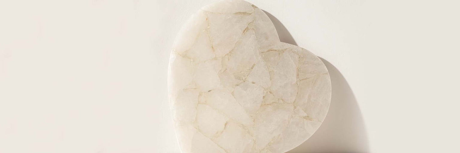 Truly Lifestyle Heart Quartz Pink Serving Board