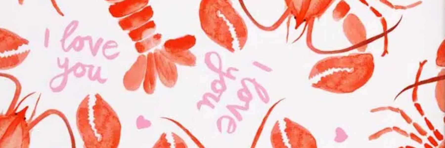 Truly Lifestyle I Love you Lobster Stationary Banner