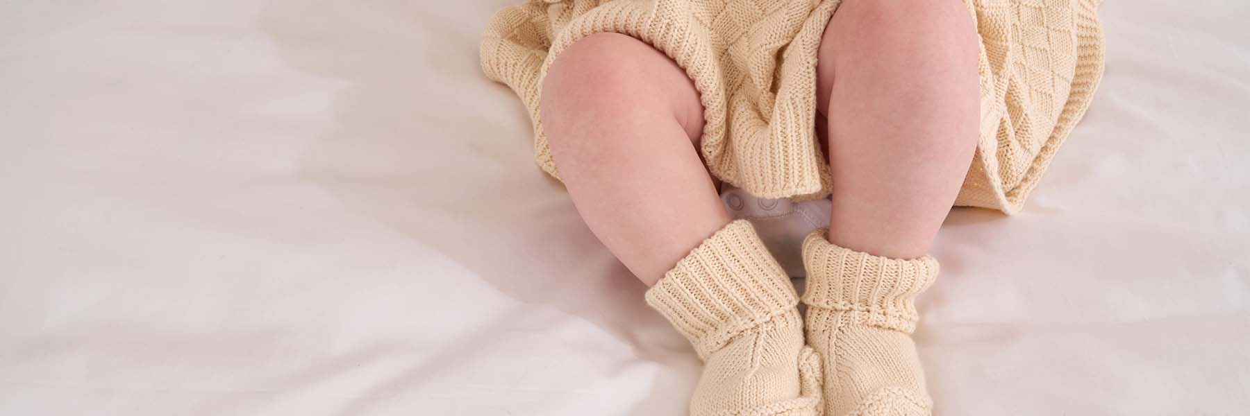 Truly Lifestyle Baby Accessories with Knitted Baby Booties and Knitted Blanket