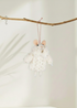 Truly Lifestyle White Mouse Wearing a Fluffy Coat Christmas decoration