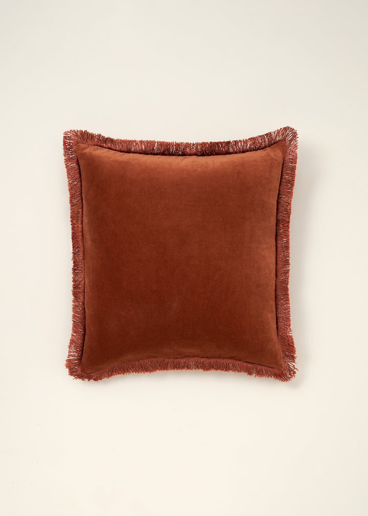 TRULY LIFESTYLE BURNT ORANGE FINGED CUSHION