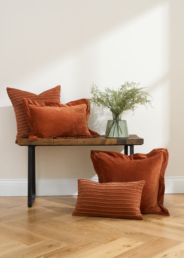 Truly Lifestyle Orange Velvet Cushions