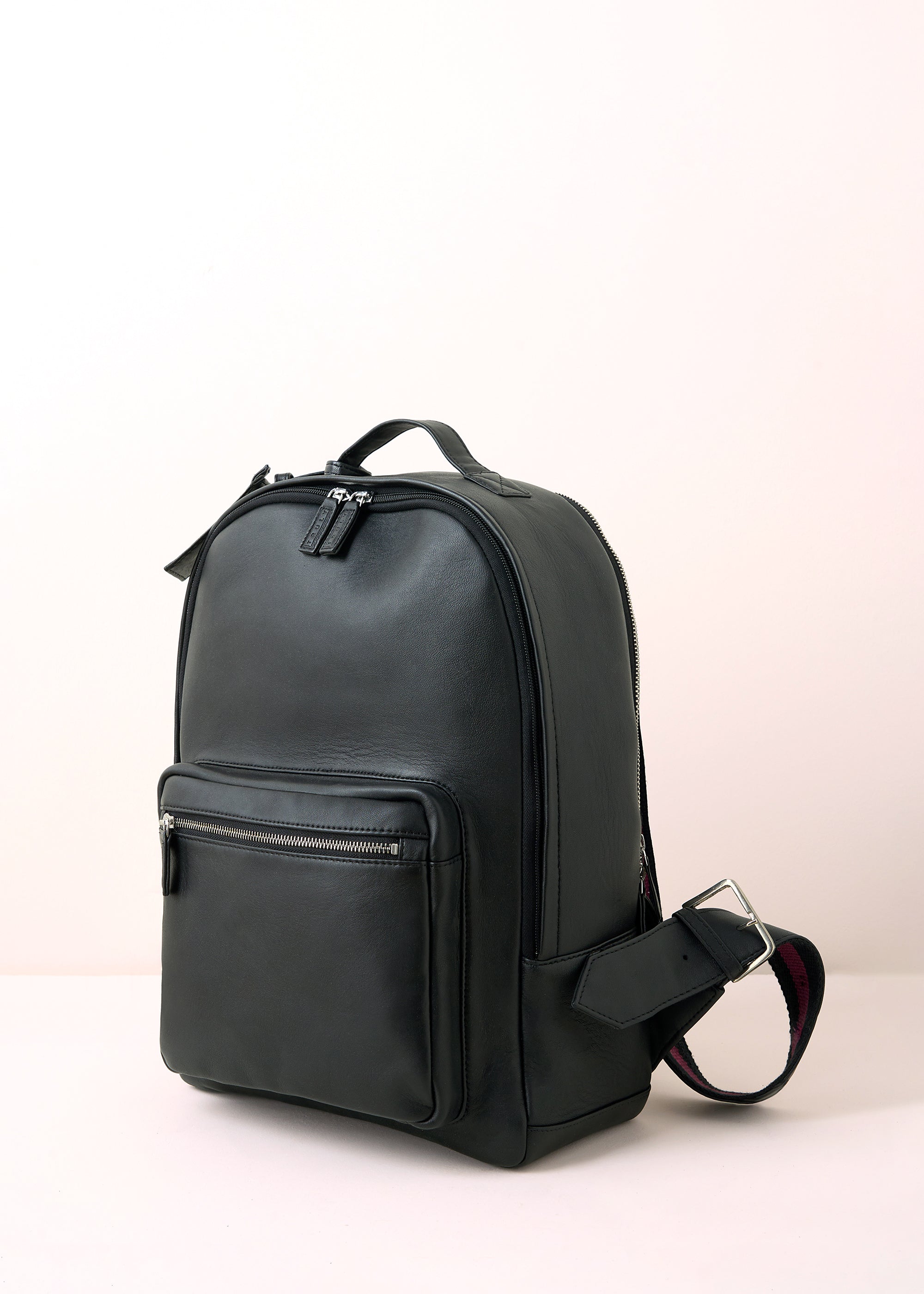 Truly Lifestyle Black Leather Backpack