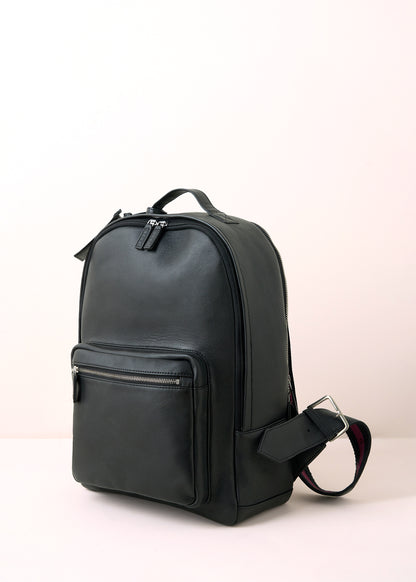 Truly Lifestyle Black Leather Backpack