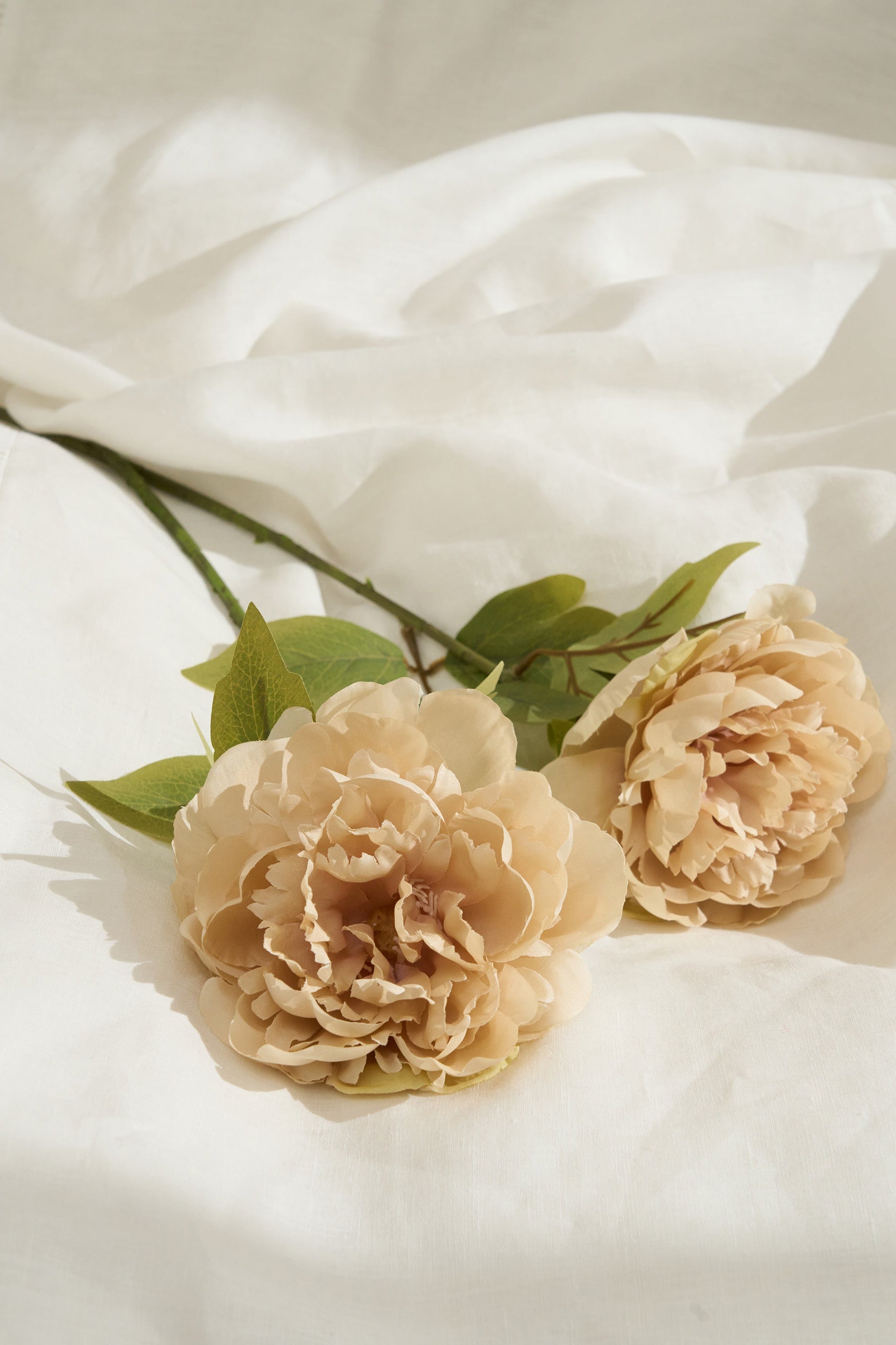 Faux Blush Pink Peony Stem