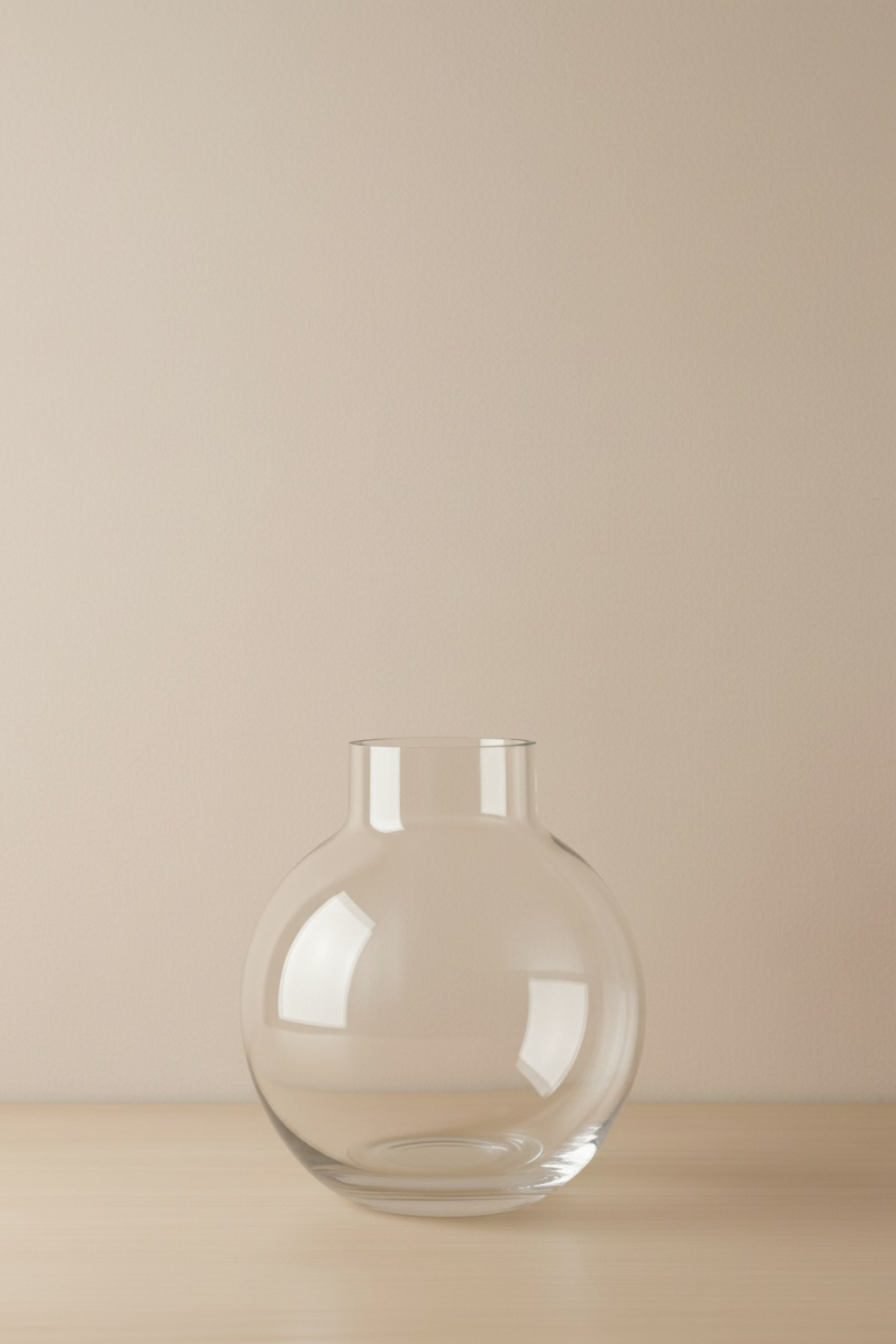 Clear Round Glass Vase