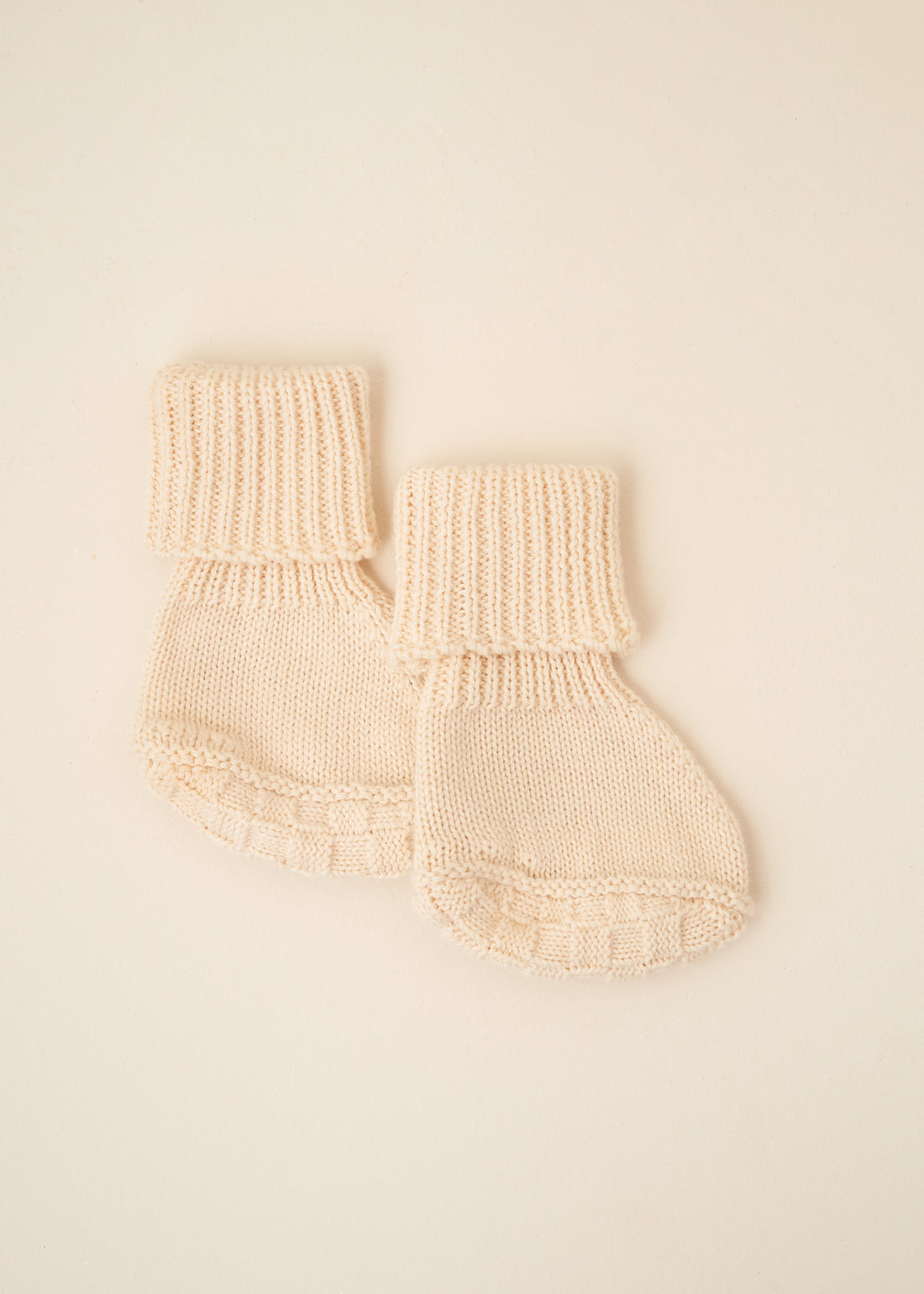 Oat Knitted Baby Booties