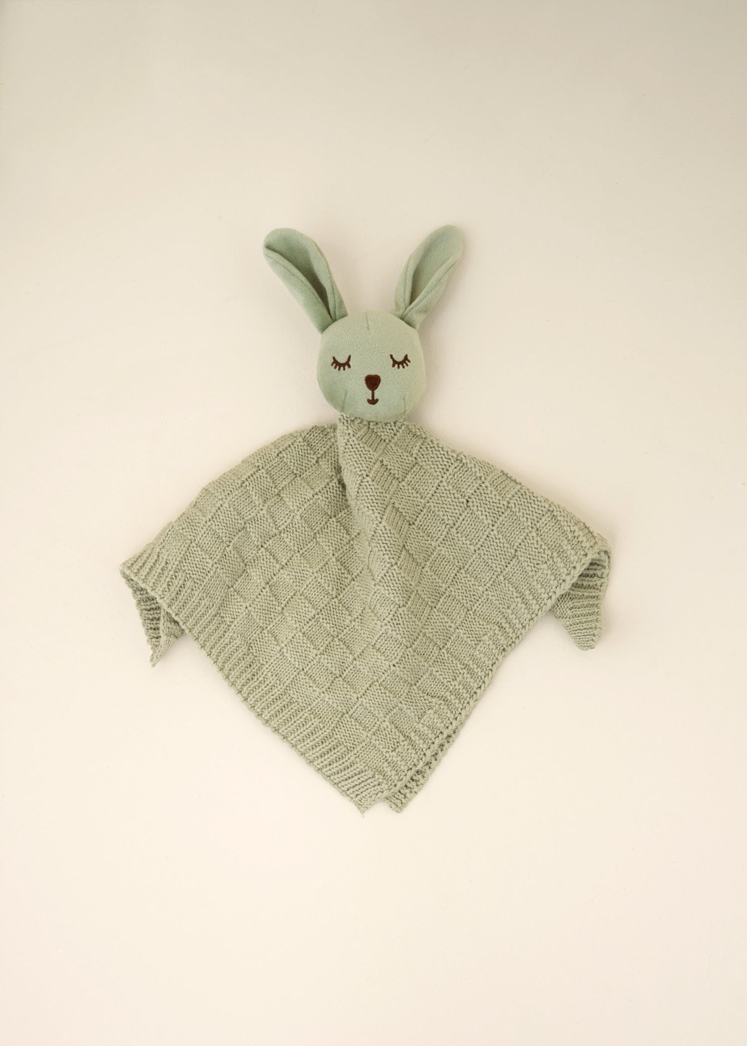 Sage Knitted Baby Comforter