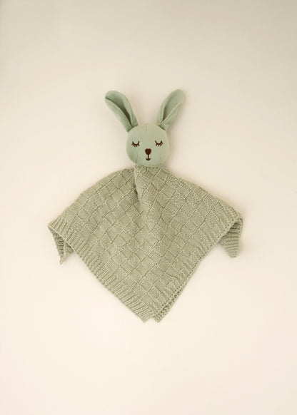 Sage Knitted Baby Comforter