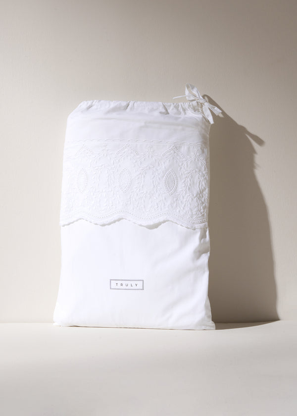 White Embroidered Duvet Cover