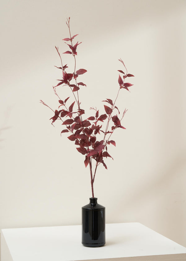 Faux Burgundy Leaf Stem