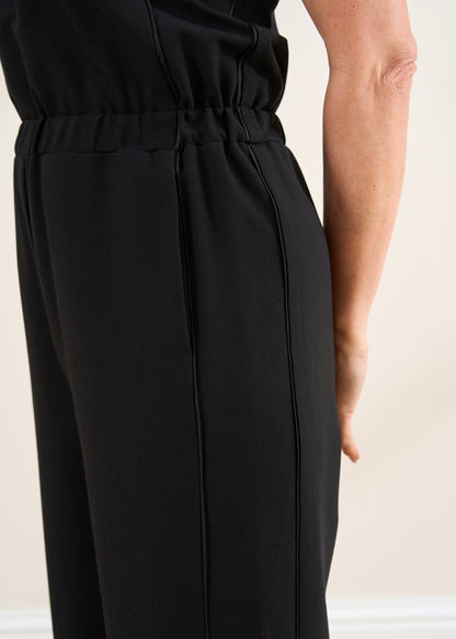 Black Round Neck Jumpsuit