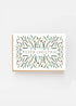TRULY LIFESTYLE WHITE MERRY CHRISTMAS CARD WITH GREEN LEAVES AND FLOWERS