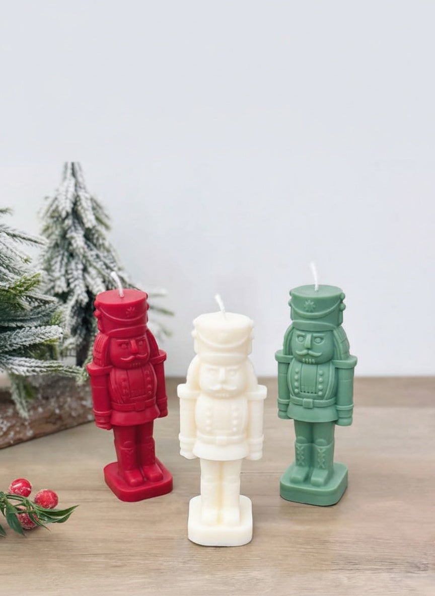 Truly Lifestyle Nutcracker Christmas Candles in Red, White and Green