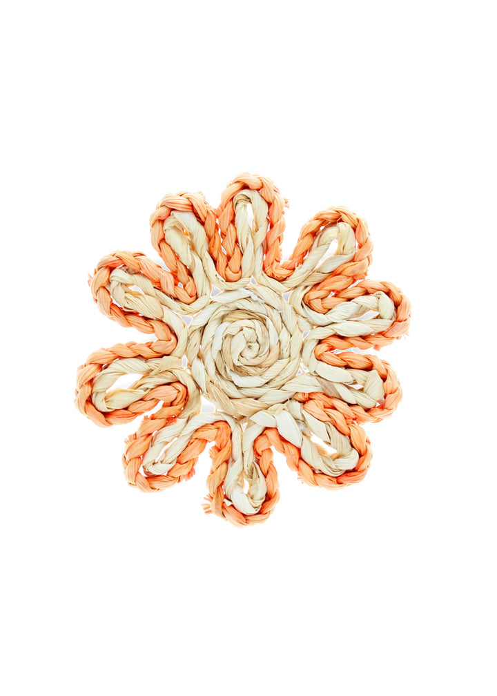 TRULY LIFESTYLE HUSK COASTER WITH ORANGE STITCHING 