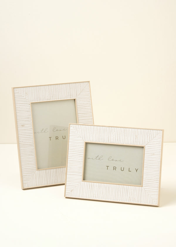 TRULY LIFESTYLE RATTAN STYLE PHOTO FRAMES IN TWO SIZES