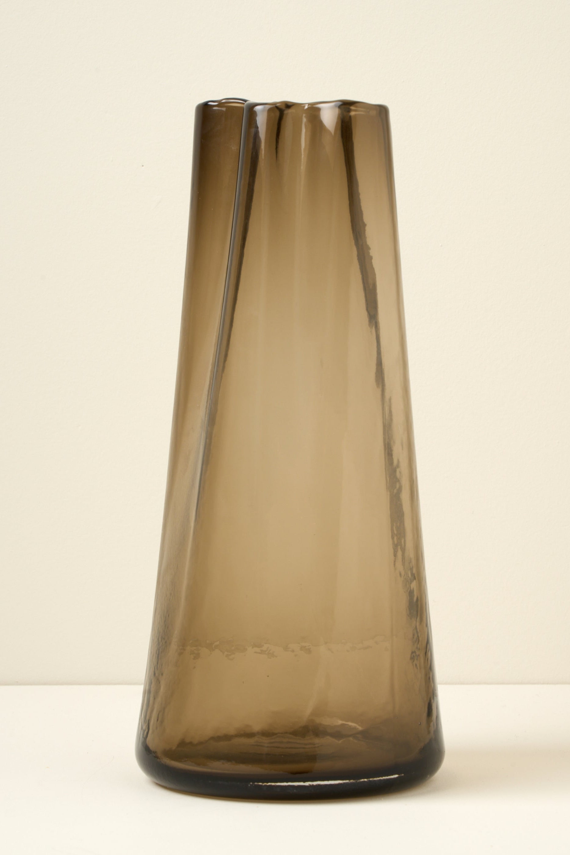 Scallop Edged Glass Vase