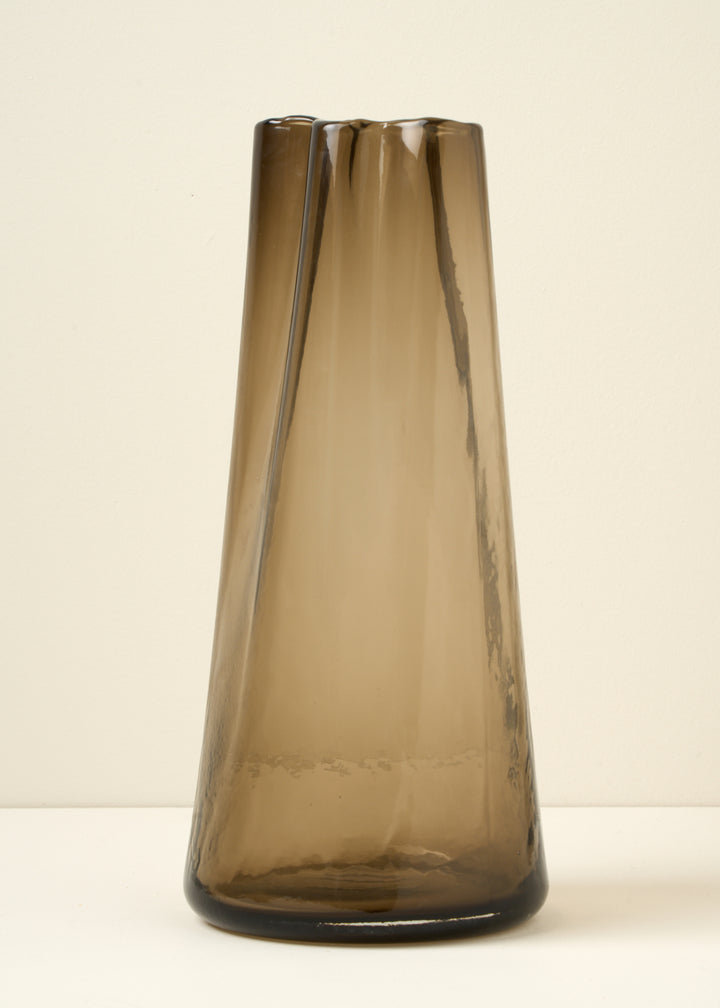 TRULY LIFESTYLE BROWN SCALLOPED VASE